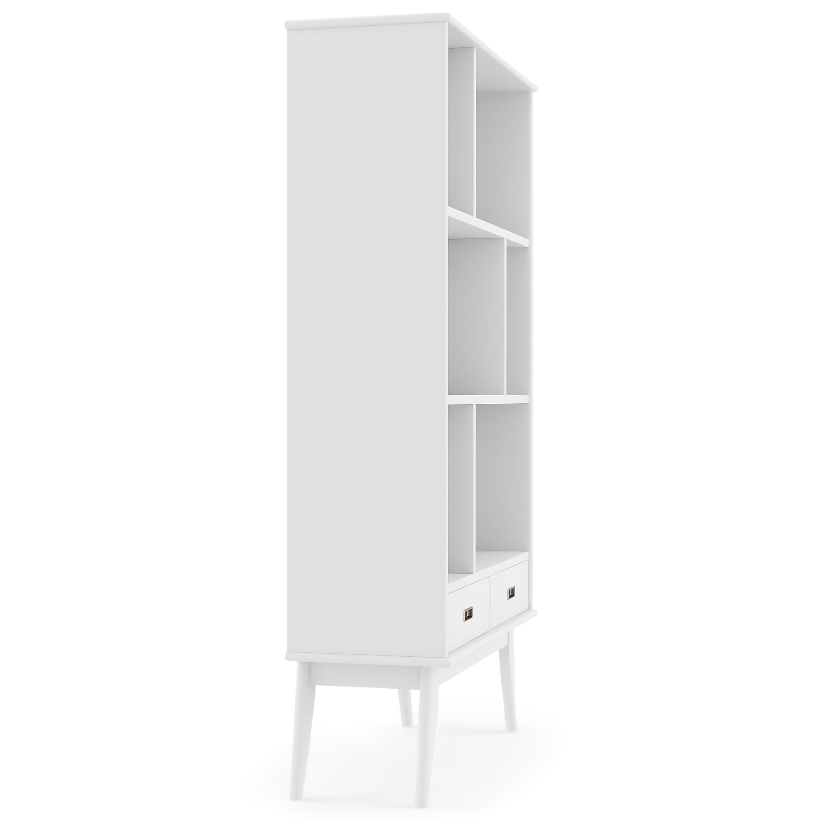 Draper - Mid Century Wide Bookcase And Storage Unit - Best Buy Furniture