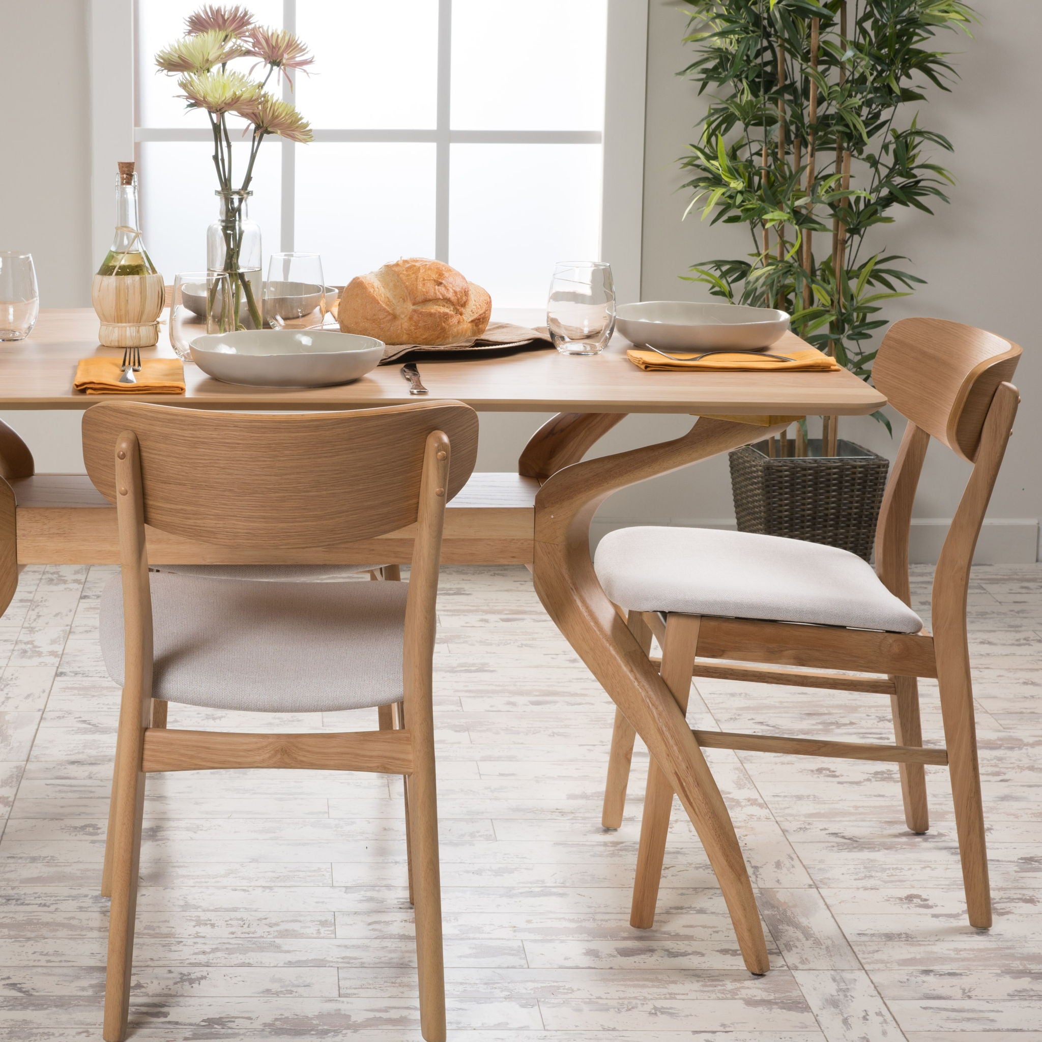 Brilliantine - Dining Chair With Cushion And Wood Frame (Set of 2)