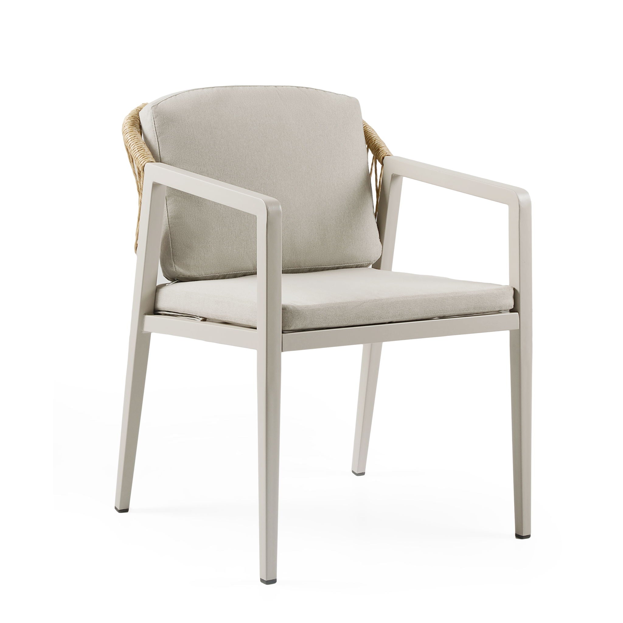 Modern Outdoor Dining Set With Expandable Acacia Wood Table