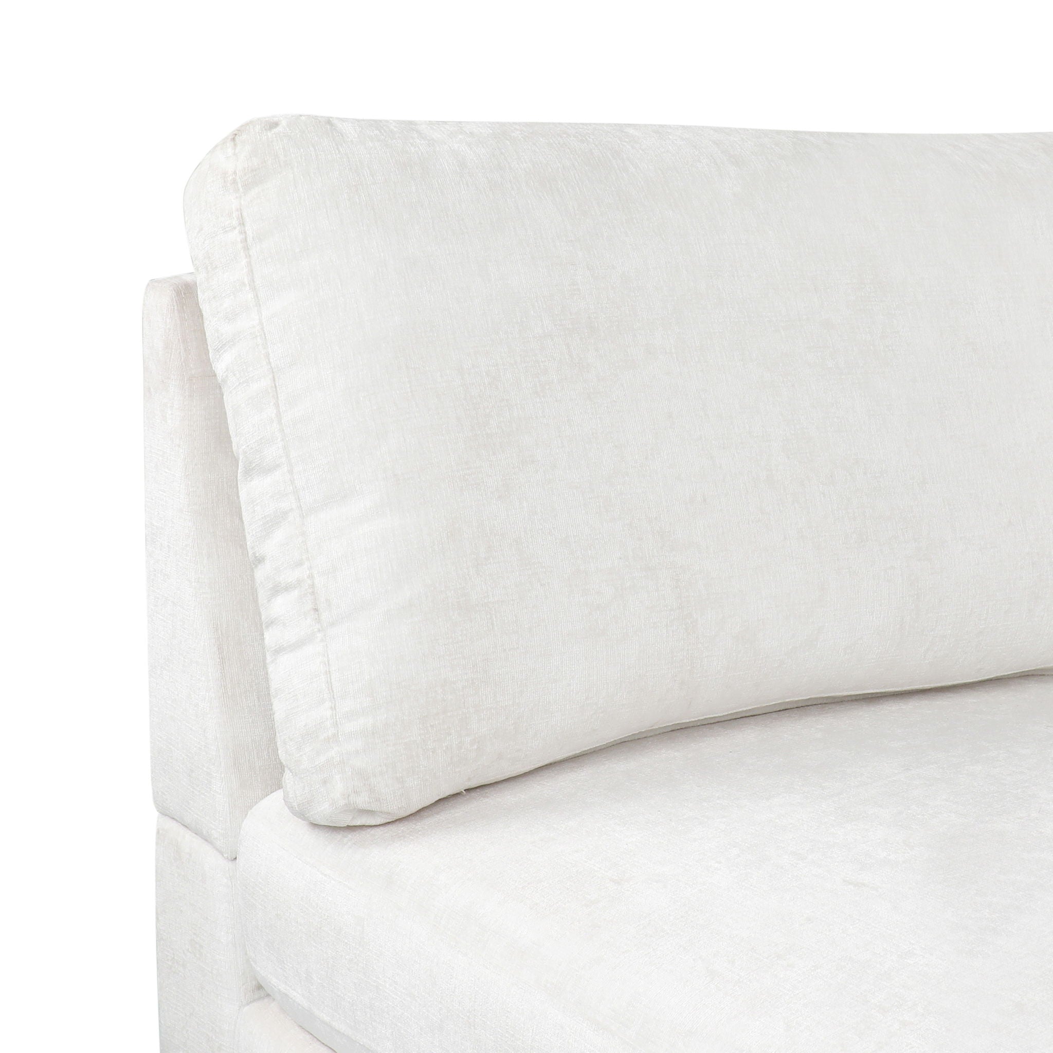 Fabric Upholstered Chaise Lounge With Iron Bracket Legs