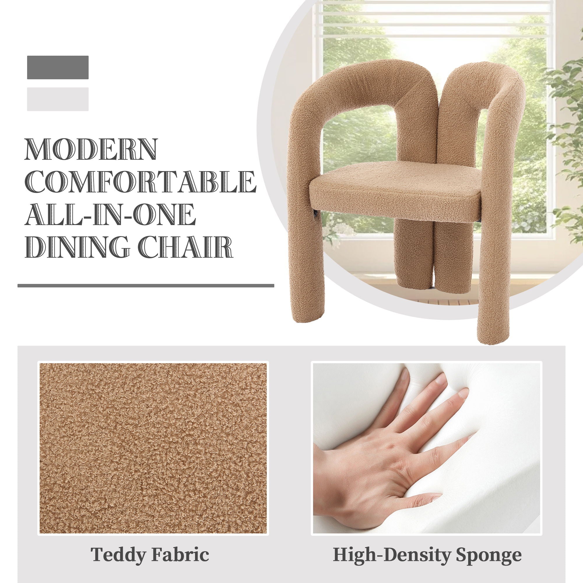Coolmore Contemporary Designed Accent / Dining Chair With Armrests