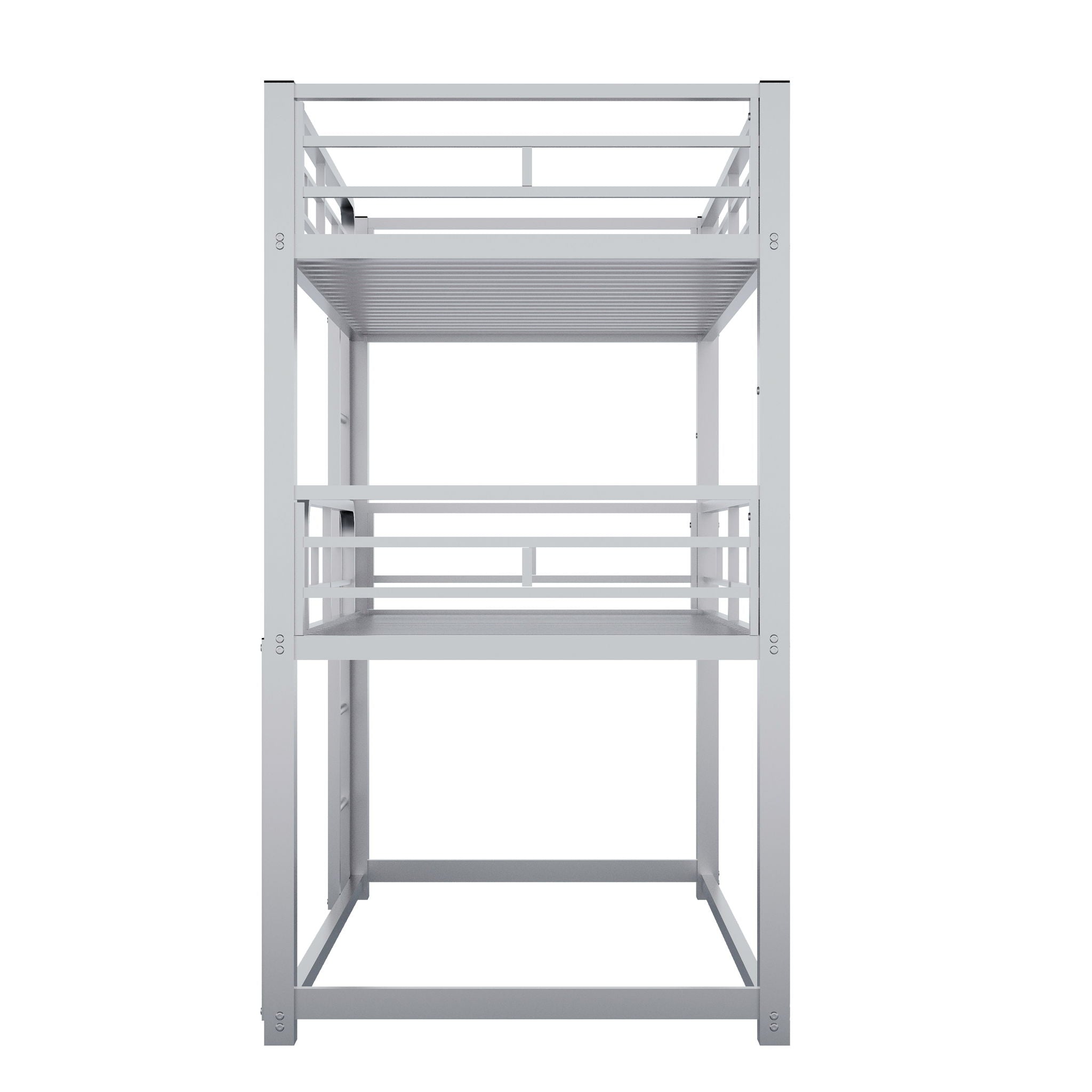 Triple Bunk Bed With Sturdy Construction And Space Saving Design