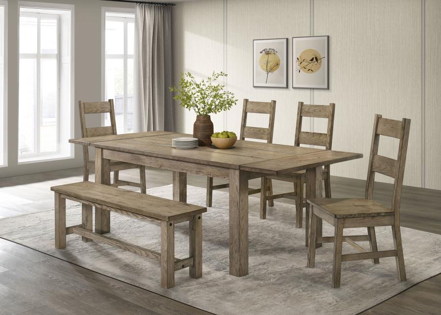 Cardova - 87" Solid Wood Extension Dining Table - Vineyard Oak - Best Buy Furniture