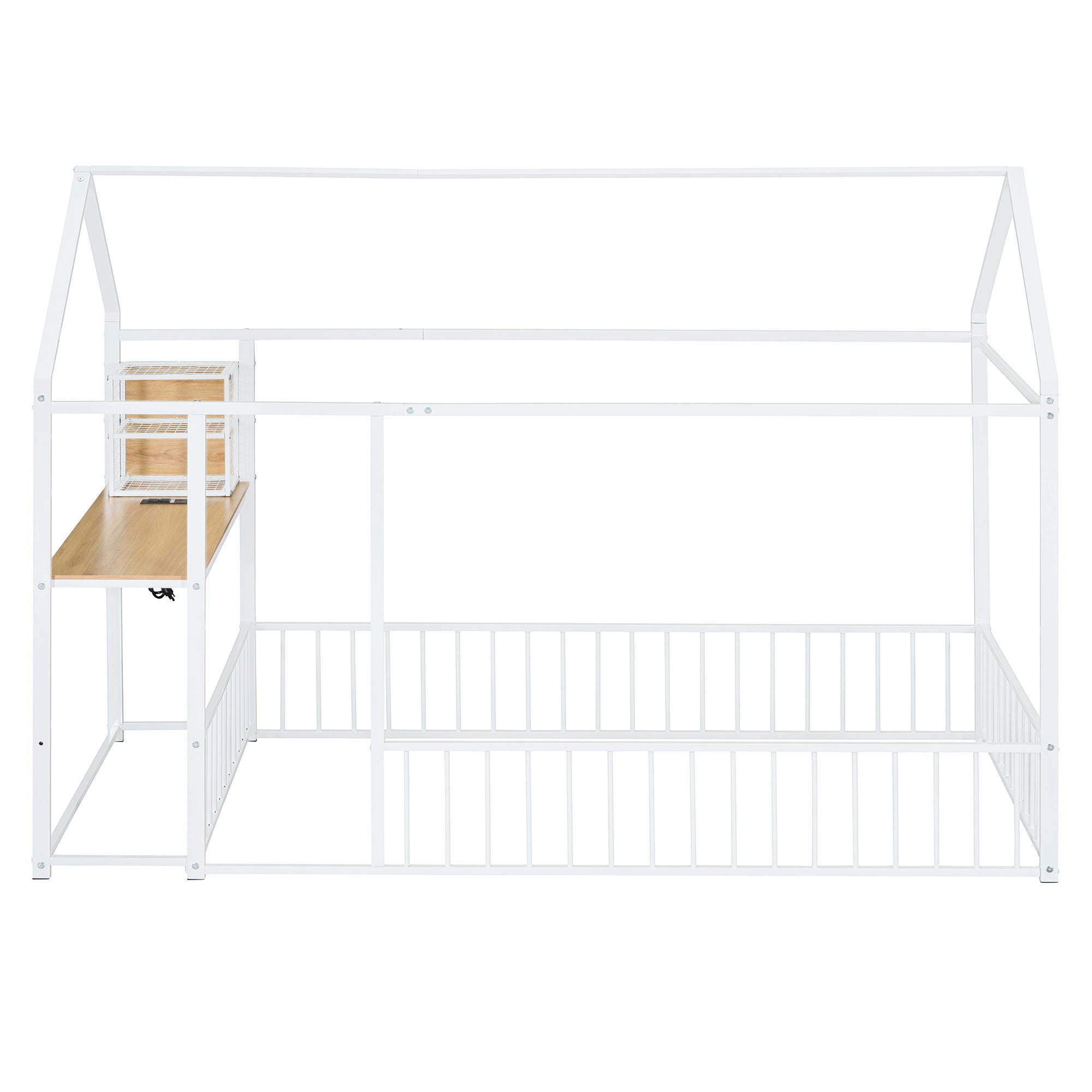 House Frame With Desk, Shelves, Power Outlets And USB Ports