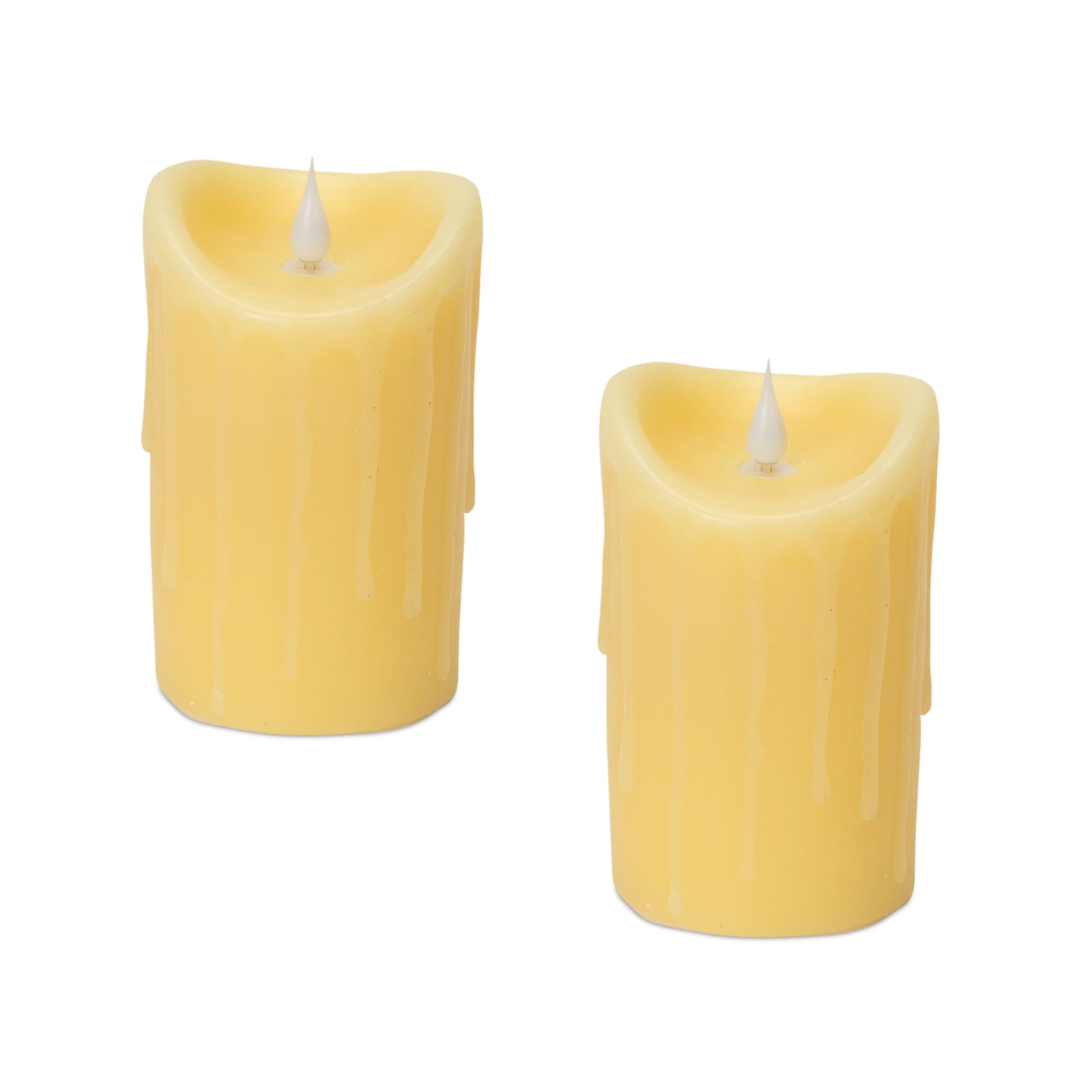 Simplux-Designer-LED-Dripping-Candle-with-Moving-Flame-and-Remote-(Set-of-2)-Candles