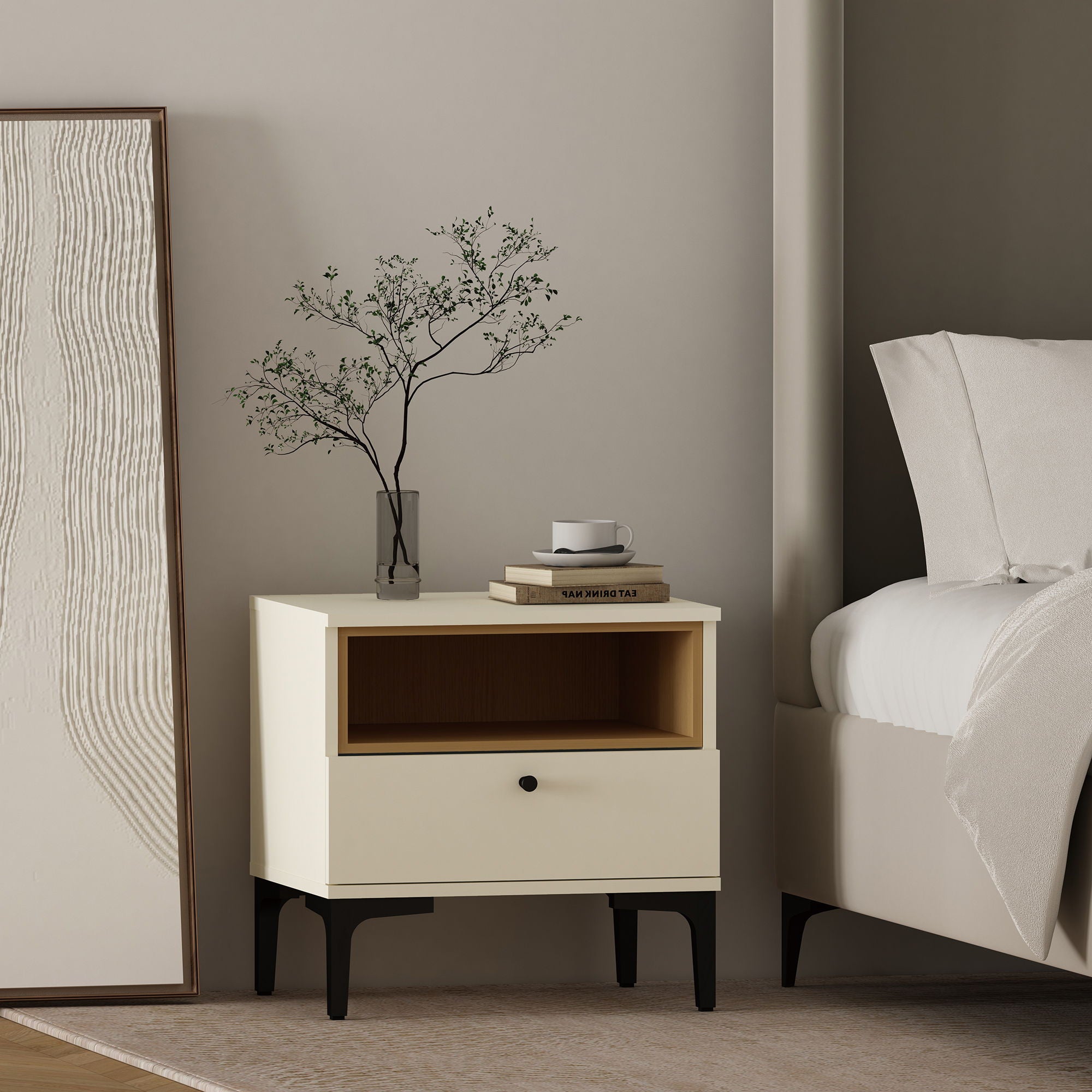 Amara - Nightstand With 1 Drawer