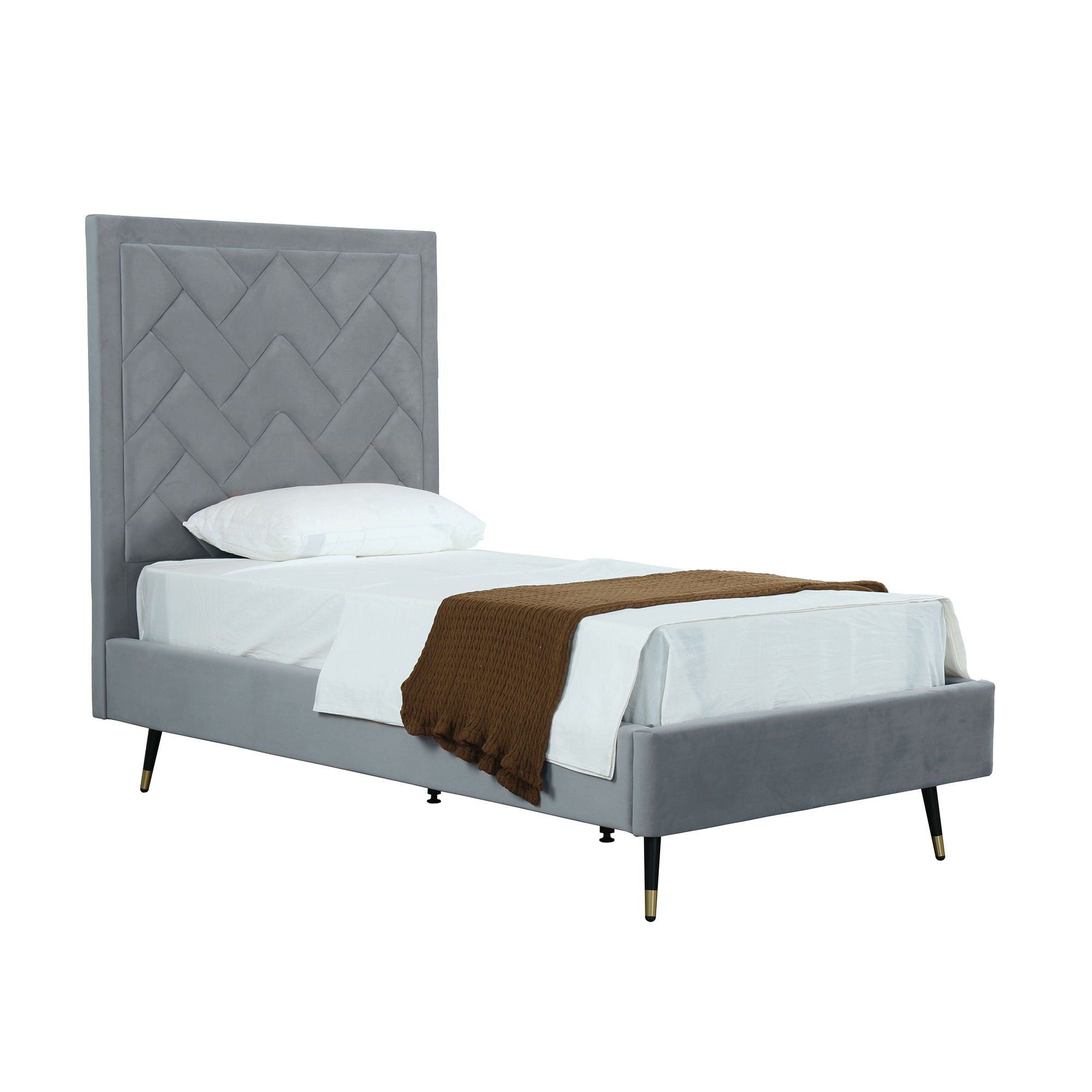 Crosby - Bed With Upholstered Headboard And Slats