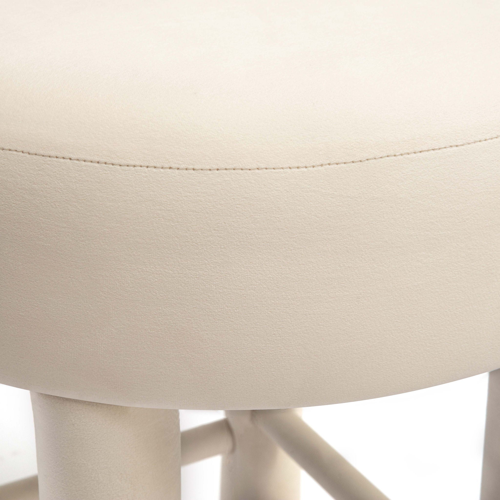 Carmel - Velvet Counter Stool - Cream