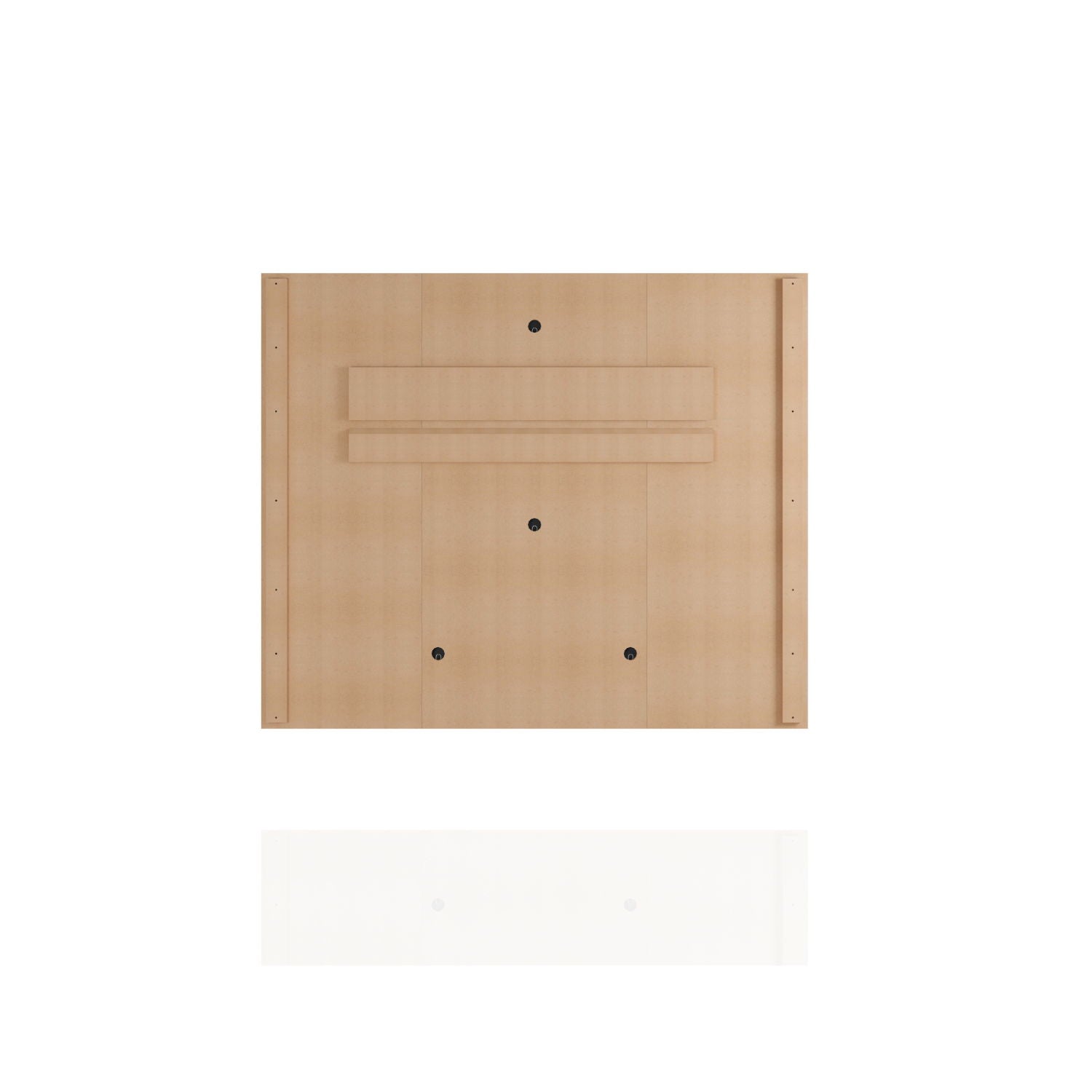 Plaza - TV Panel With Decorative Shelves And Wall Mount For Living Room - Black