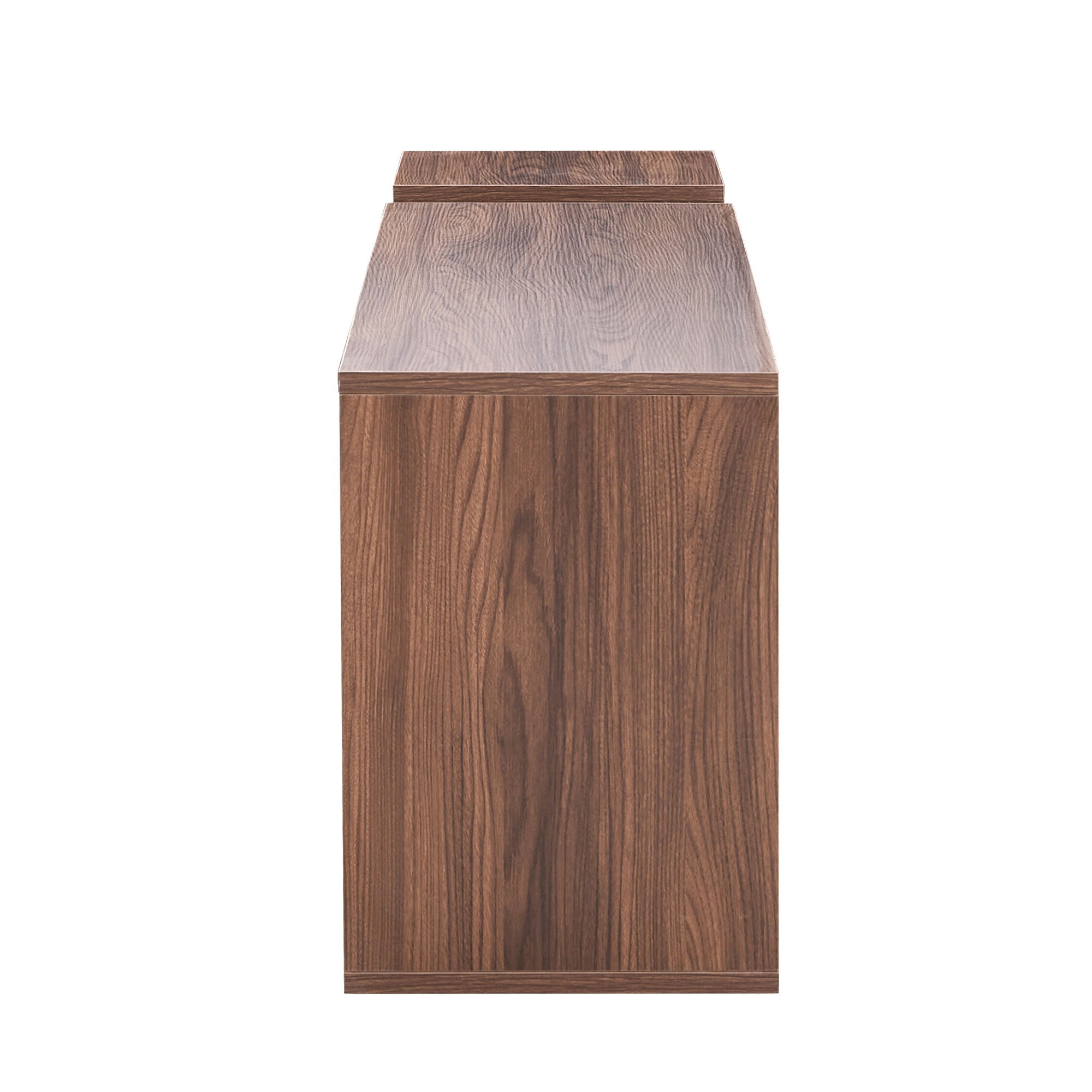 Minimalist Cube TV Stand With Adjustable Open Storage Shelves