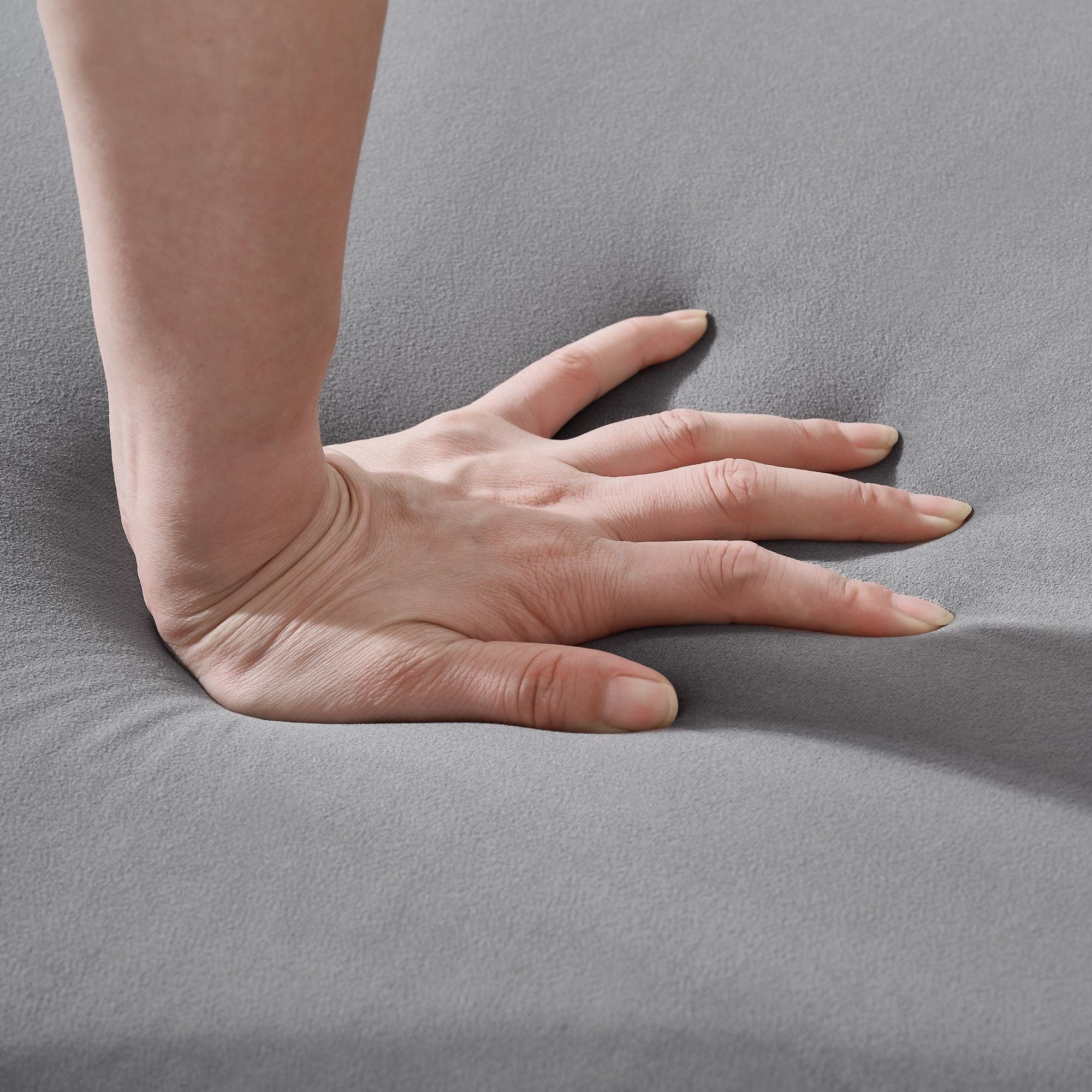 Chesterfield Velvet Upholstery Fabric Sofa With Roll Armrest & Nailhead