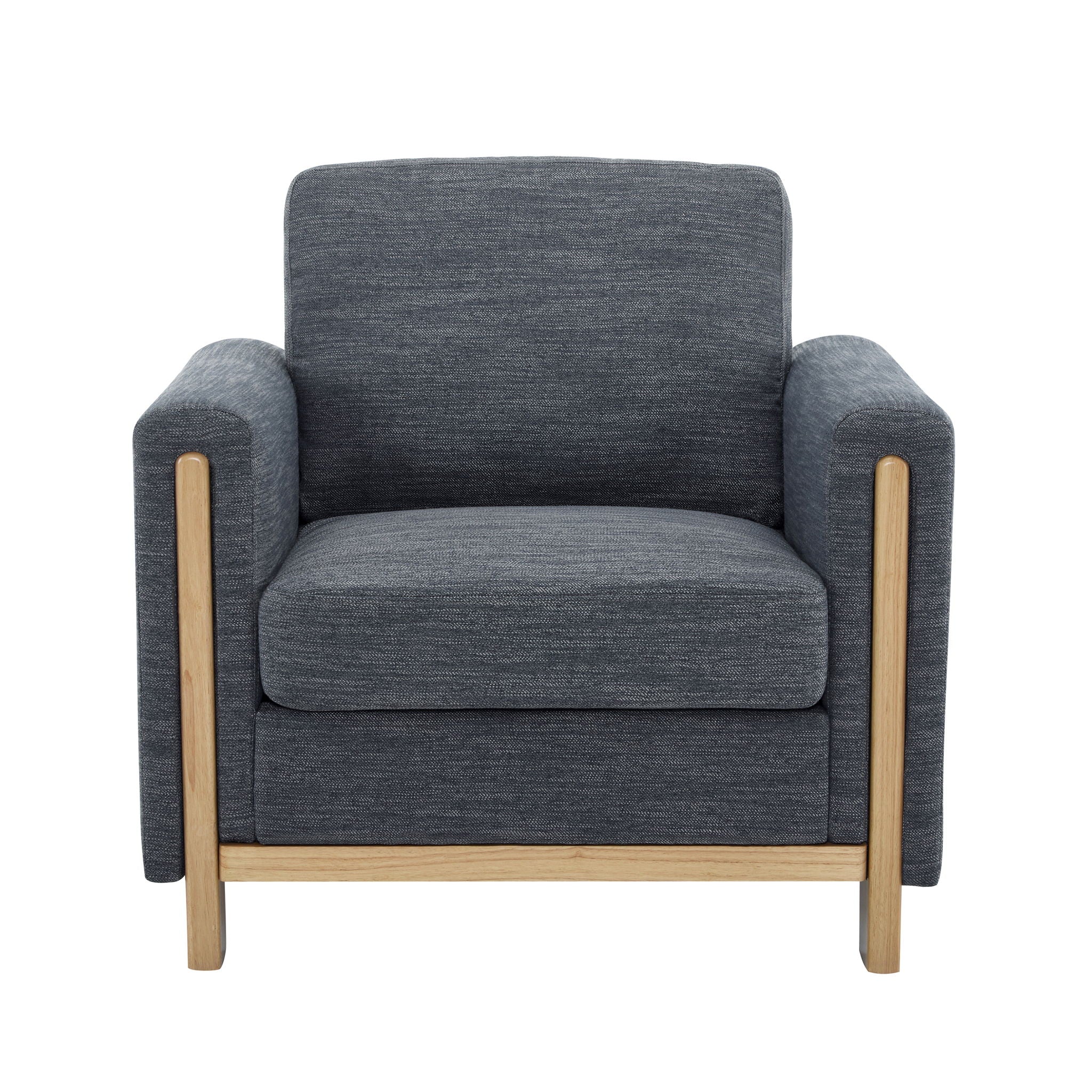 Harmonia - Classic Fabric Upholstered Armchair With Rubber Wood Frame