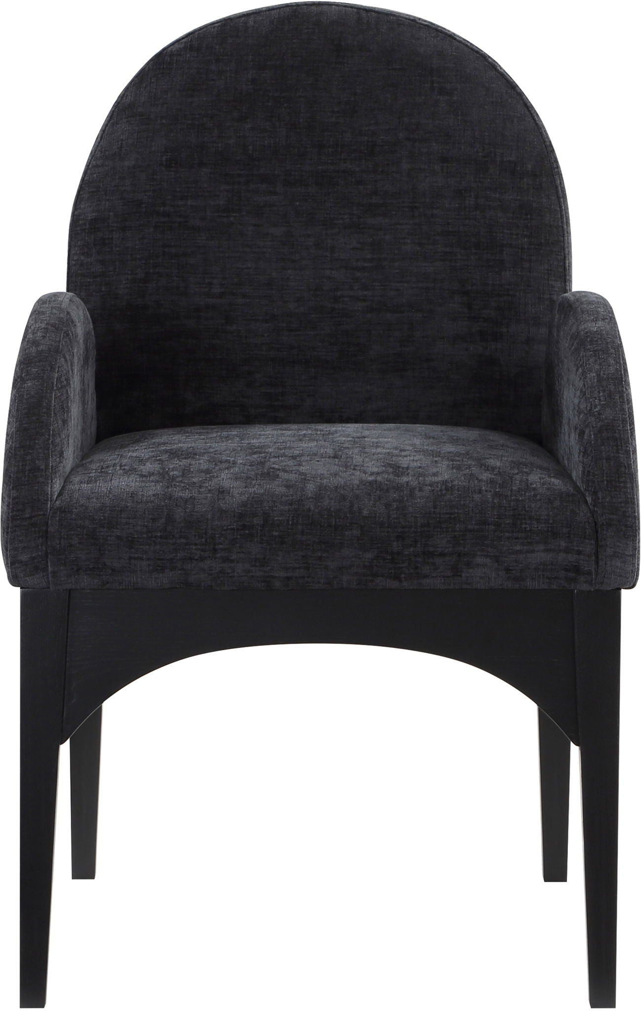 Waldorf - Chenille Dining Arm Chair With Black Legs