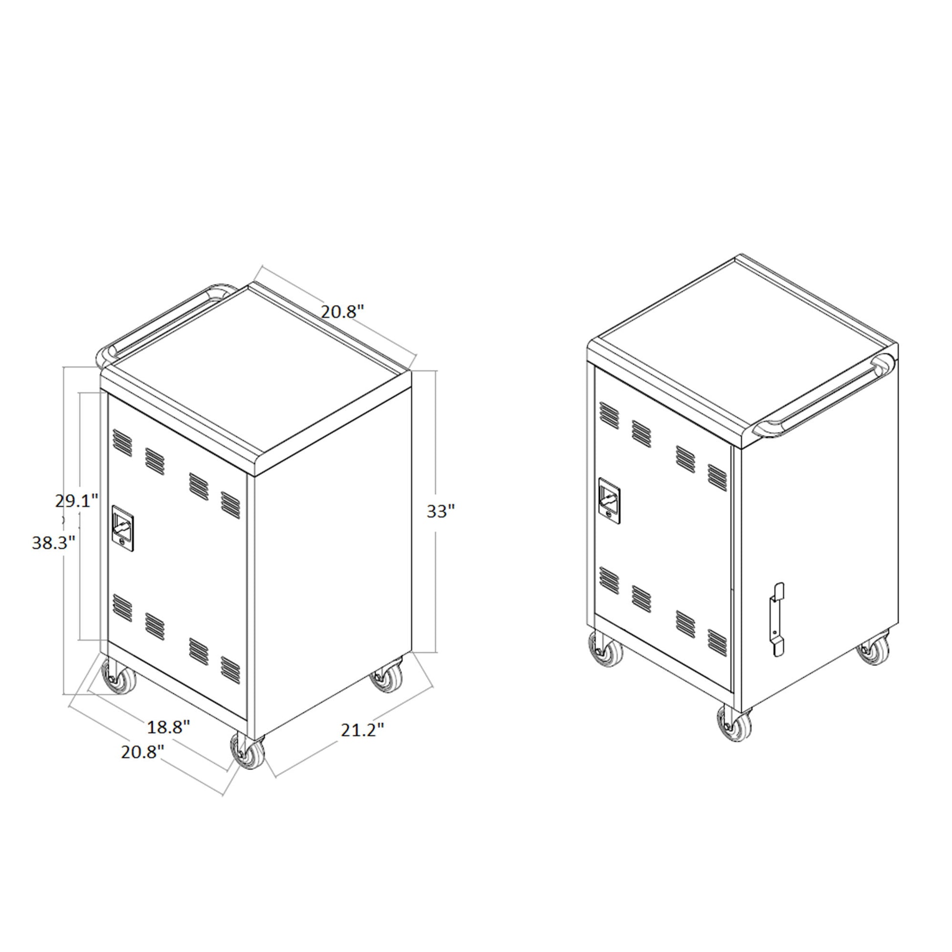 Mobile Charging Cart For Tablets Laptops 35, Device Capacity Matt Metal - Best Buy Furniture
