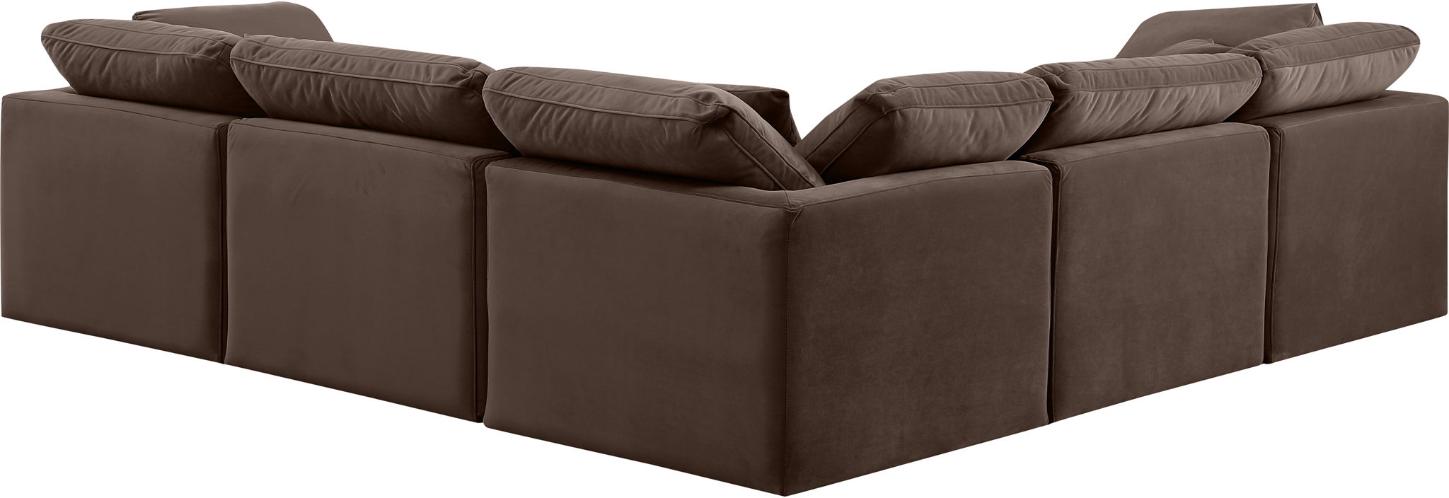 Indulge - Velvet 5 Piece Modular Corner Sectional