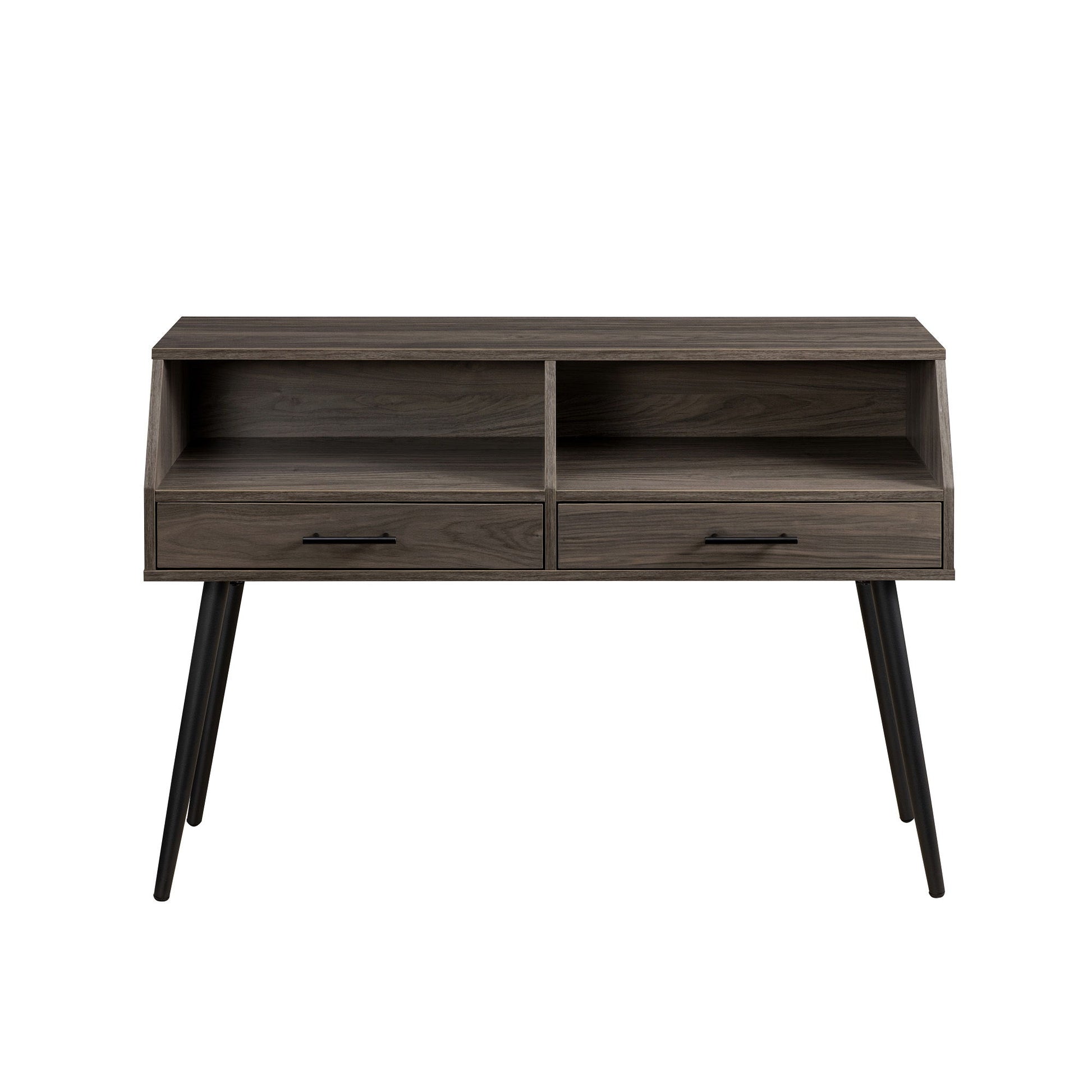 Contemporary 2 Drawer Angled Entry Table - Slate Gray - Best Buy Furniture
