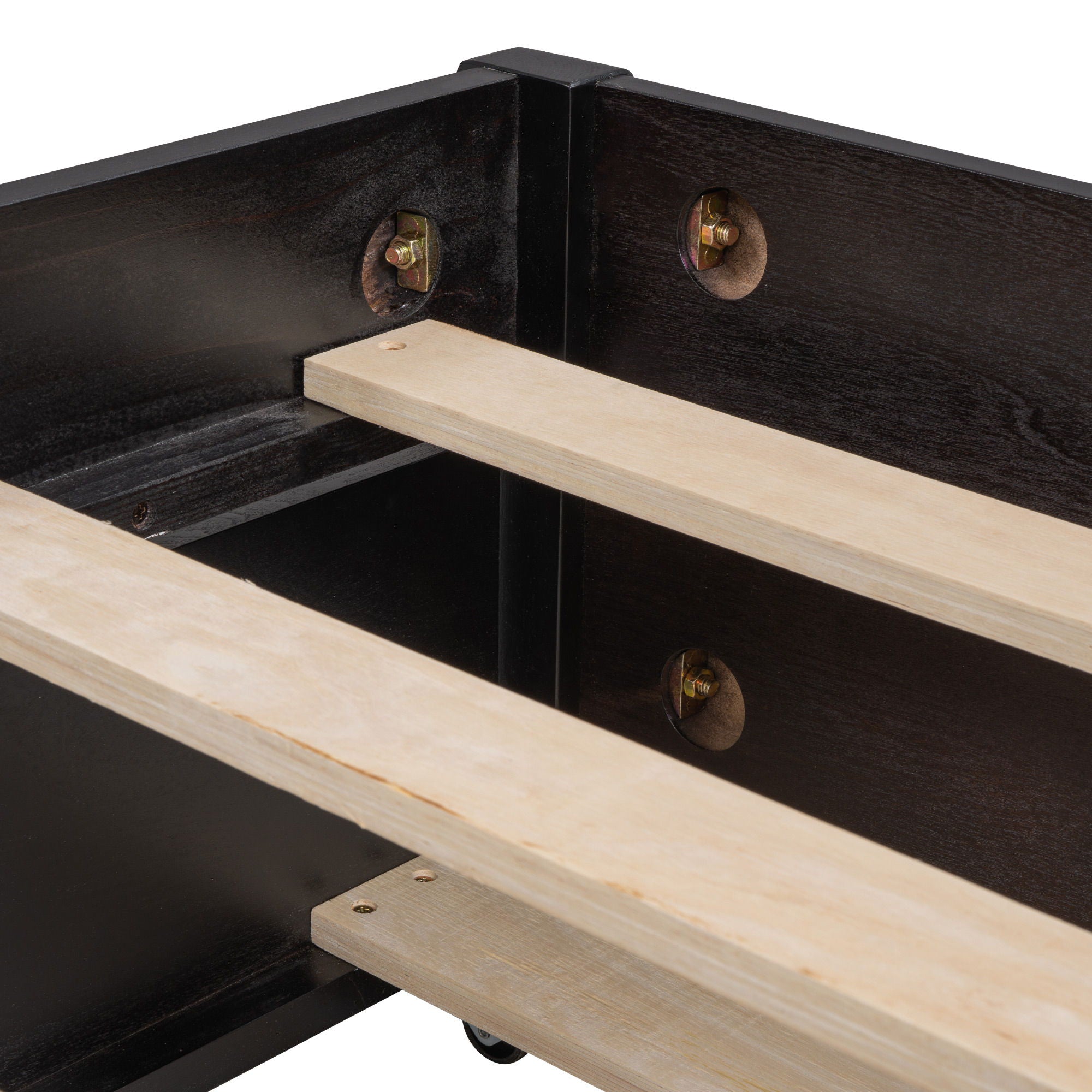 Storage Platform Bed With 2 Big Drawers & Trundle