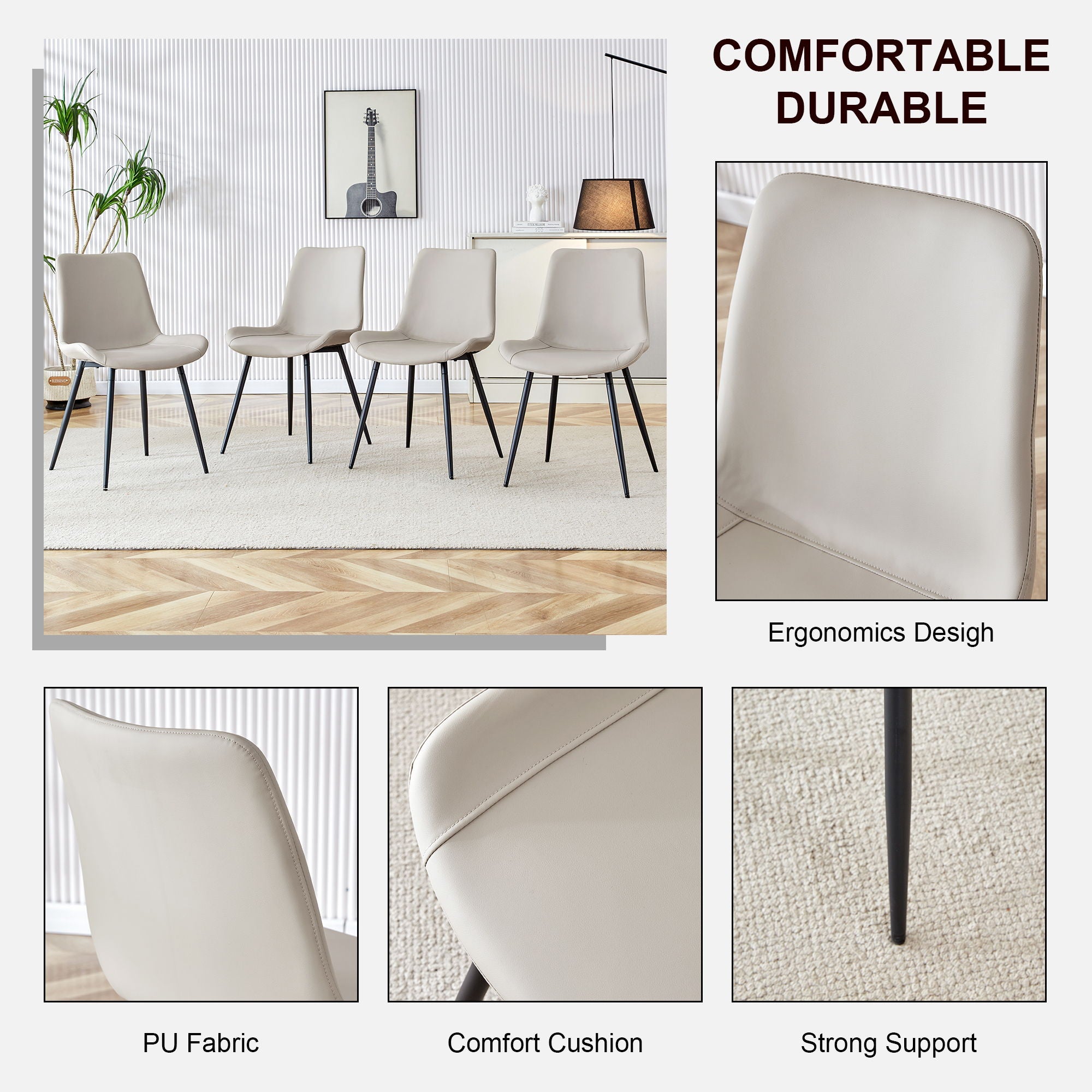 Modern Medieval Style Restaurant Cushioned Chairs With Suede Backrests