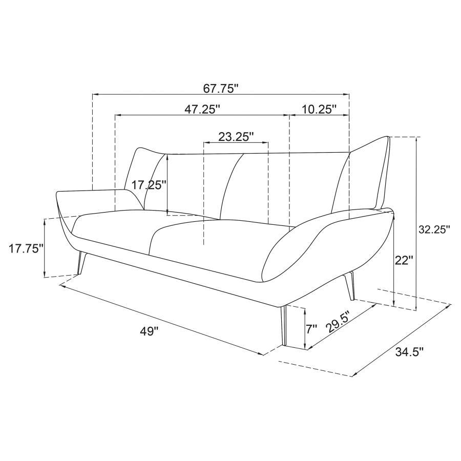 Acton - Upholstered Flared Arm Sofa Set - Best Buy Furniture