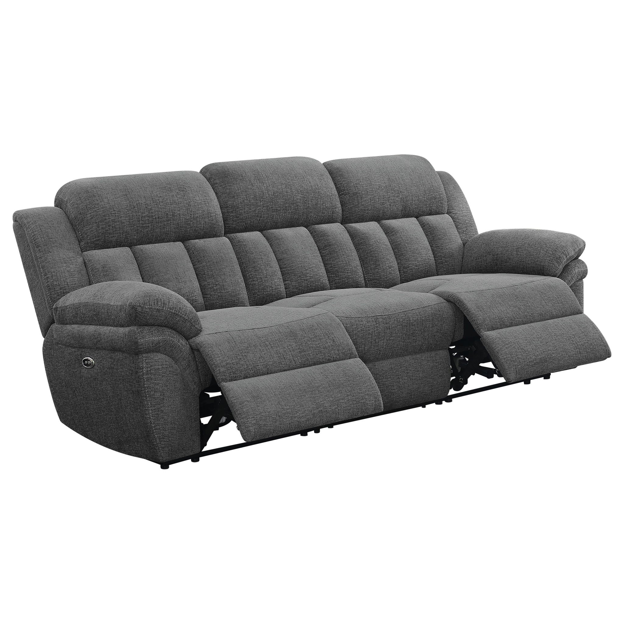 Divine - Upholstered Power Reclining Sofa - Charcoal