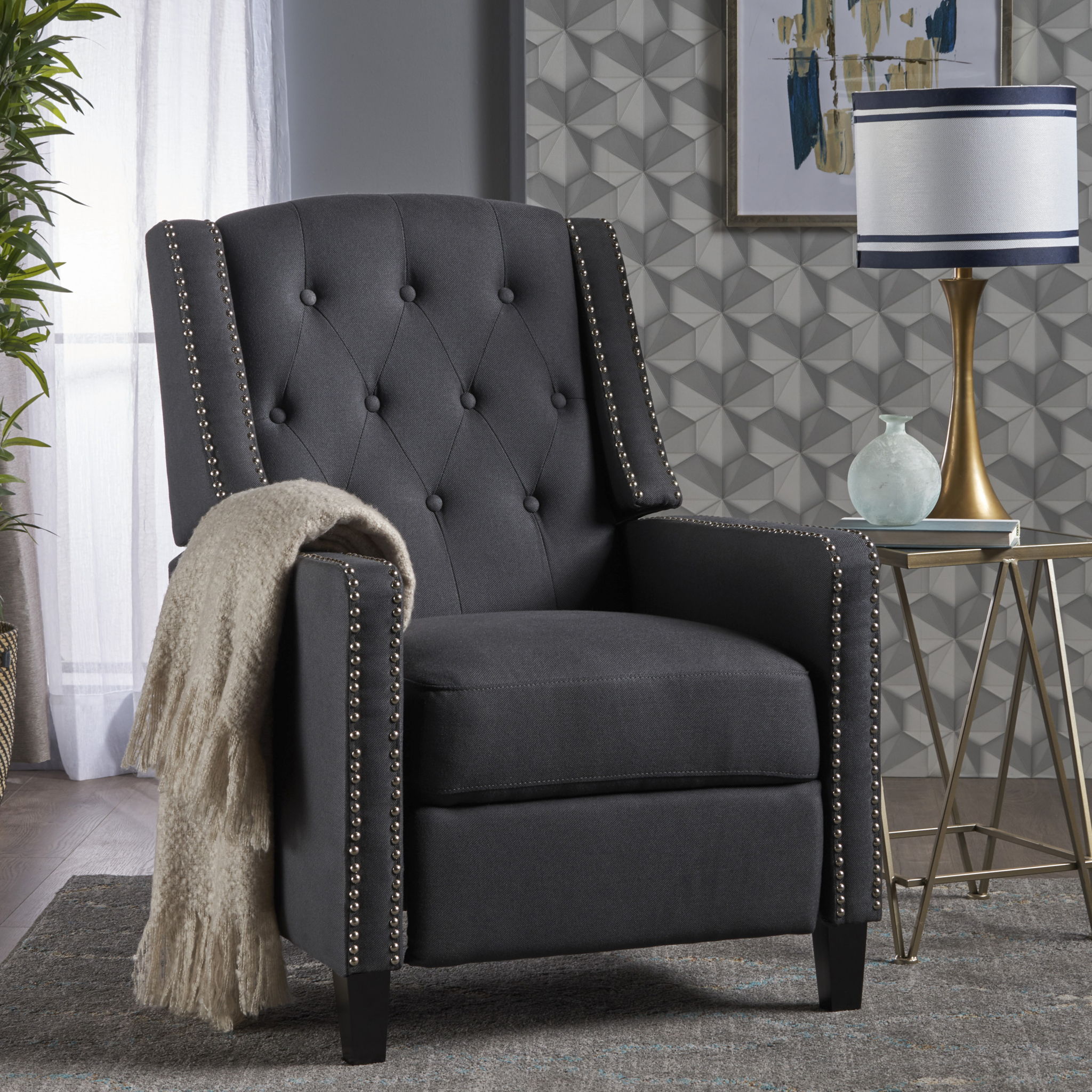 Classic Fabric Push Back Chair