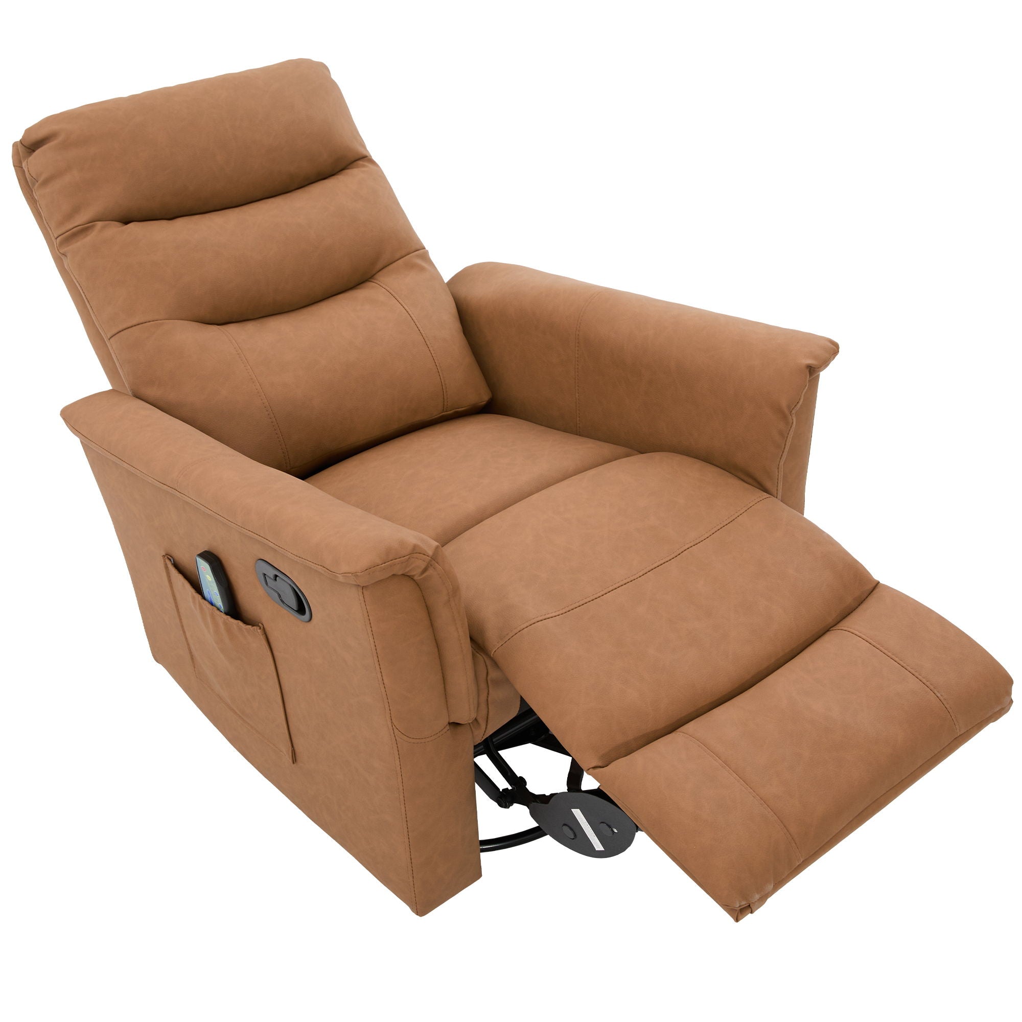 Manual Recliner Chair With 8 Point Massage And Swivel Function