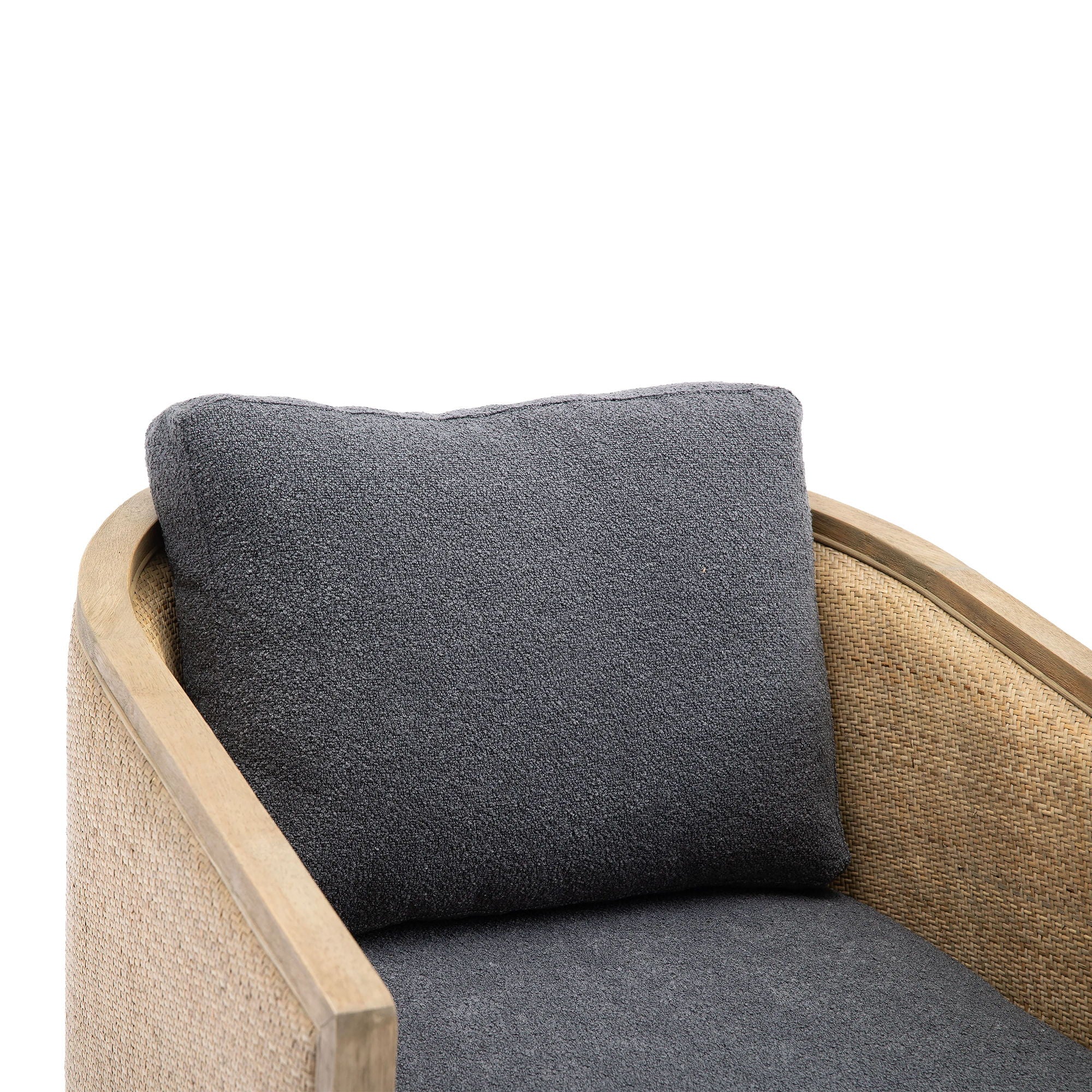 Barrel, Comfy Round Accent Sofa Chair With 360 Degree Swivel, Leisure Arm