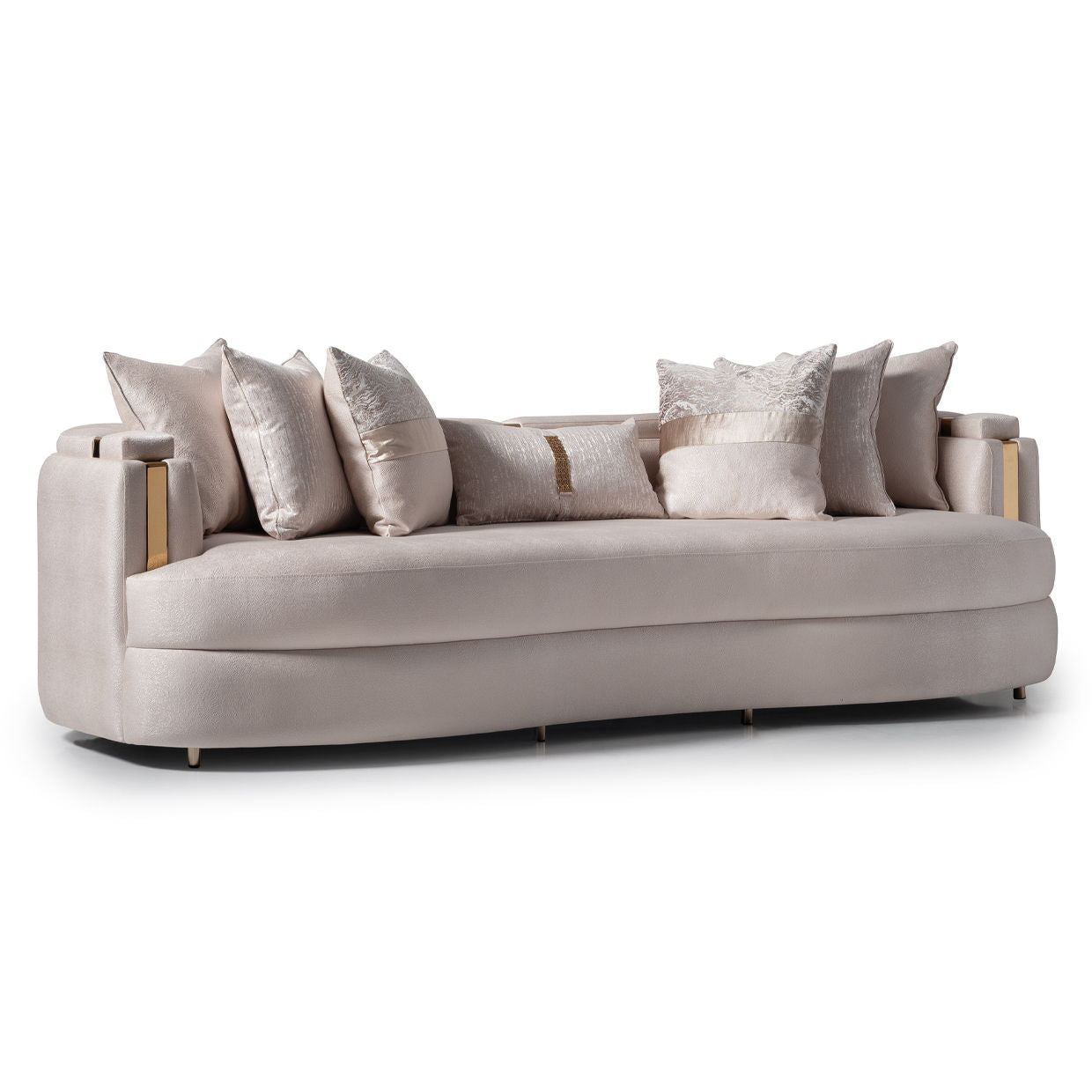Carmela - Mansion Sofa - Almond/Gold