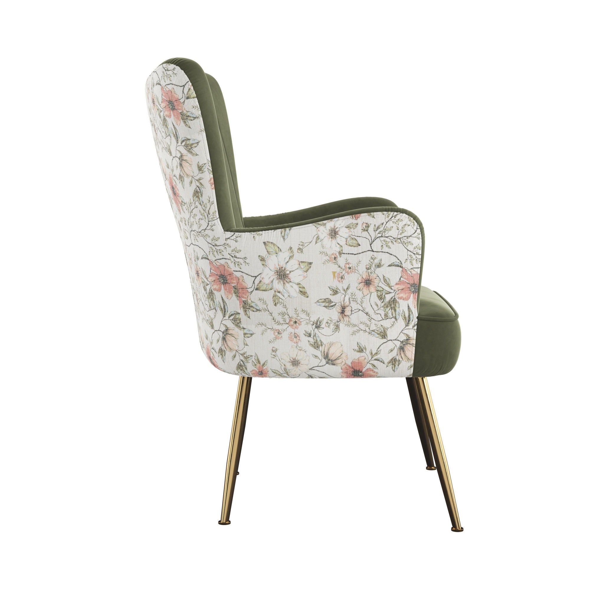 Accent Chair With Unique Print Fabric