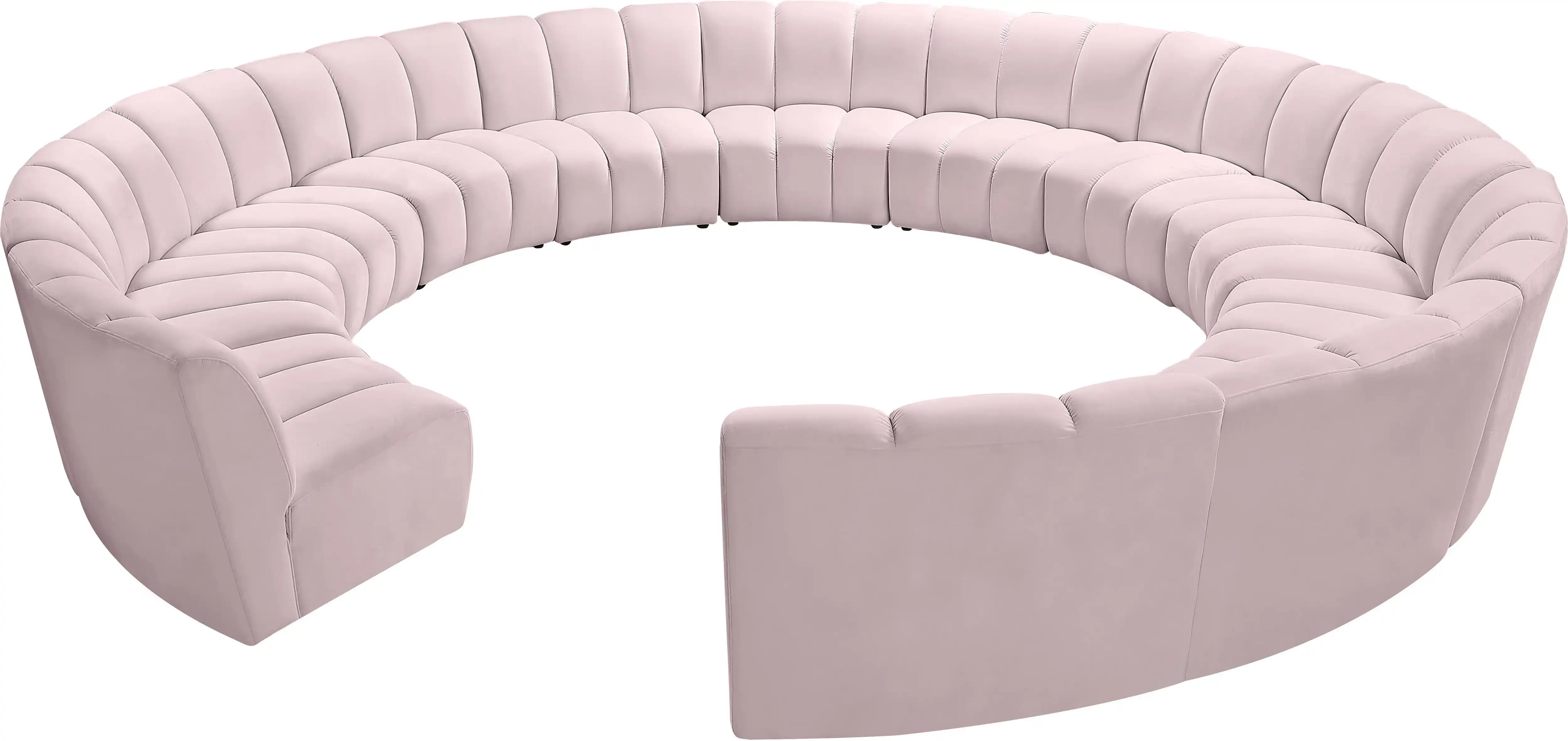 Infinity - 12 Piece Velvet Modular Sectional