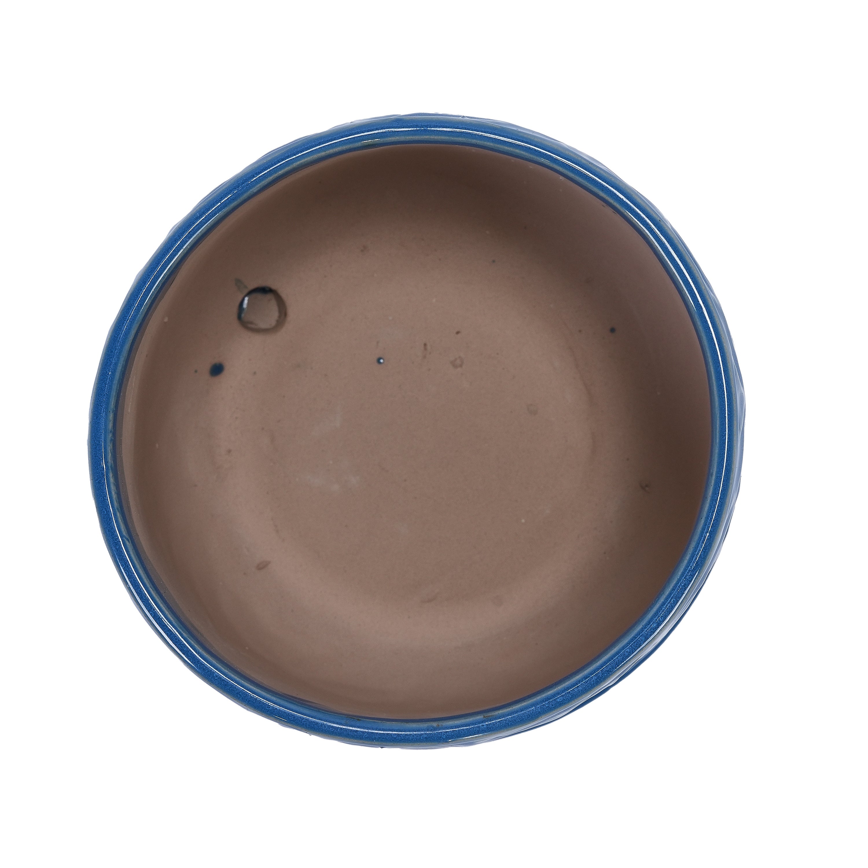 Set of 2 Ceramic Flowerpot, 7' Modern Planter for Patio, Garden, Windowsill - Navy Blue