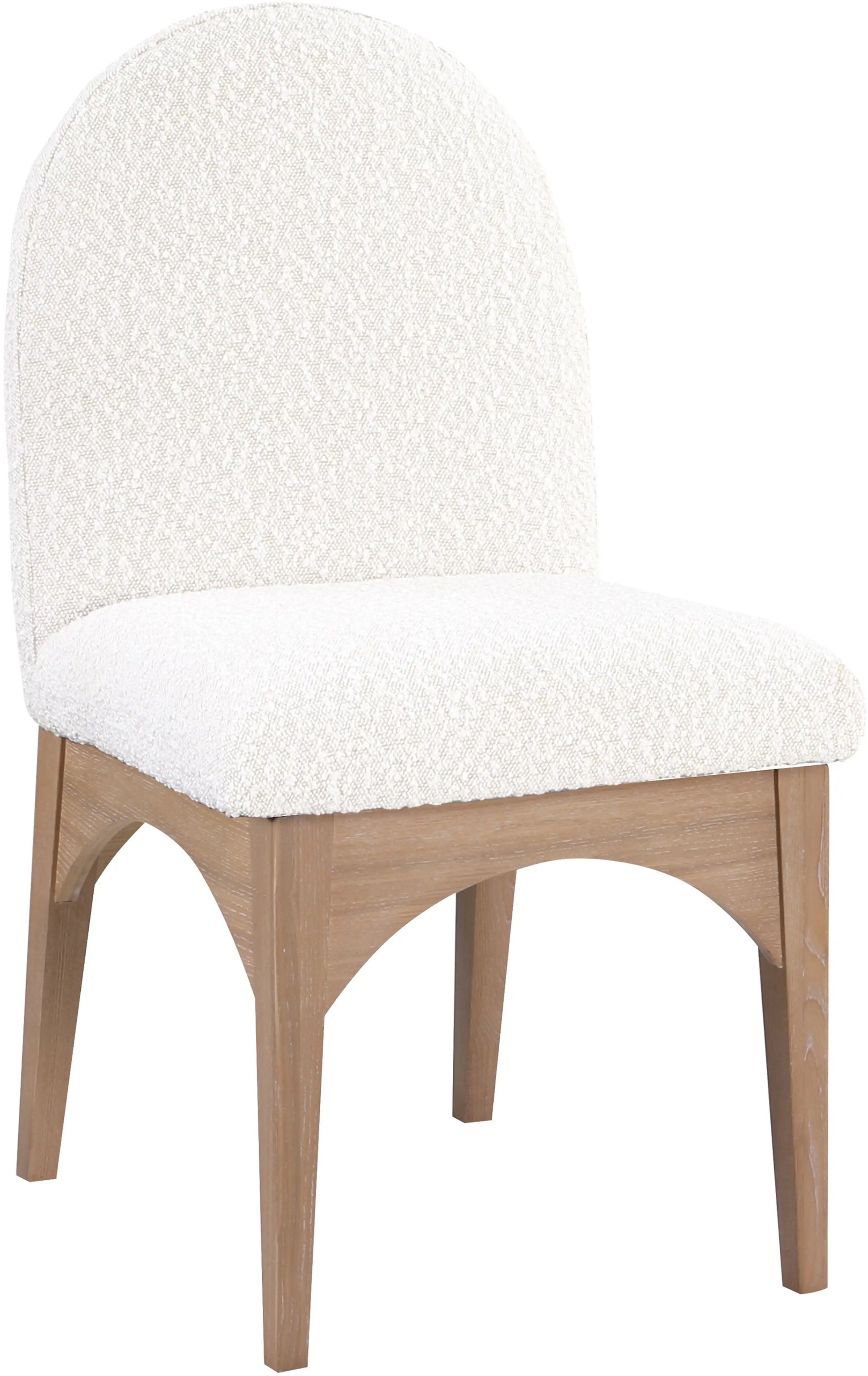 Waldorf - Boucle Dining Side Chair With Natural Legs - Best Buy Furniture