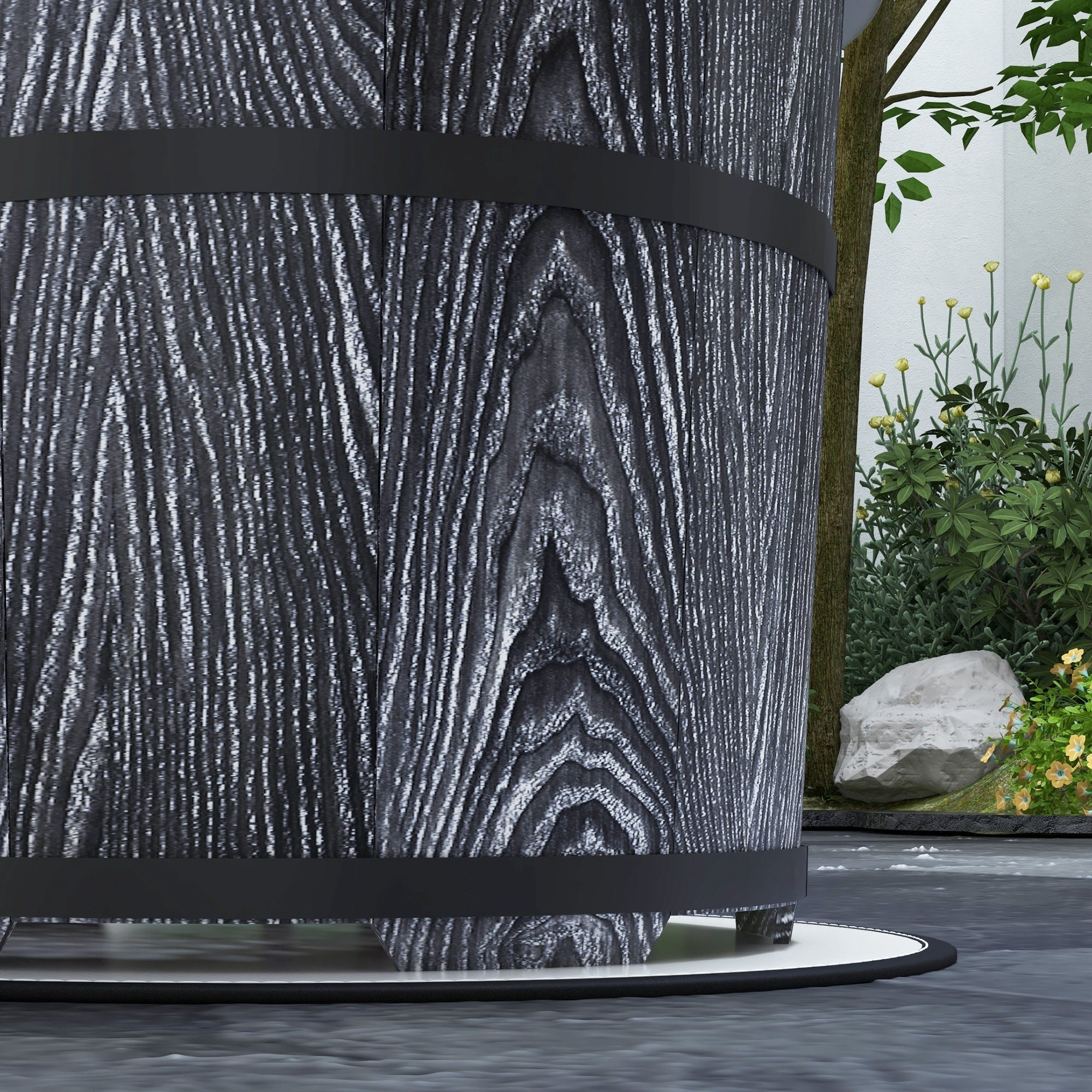 Smokeless Fire Pit with Fireproof Mat, 20' Barrel Style Portable Wood Burning Firepit