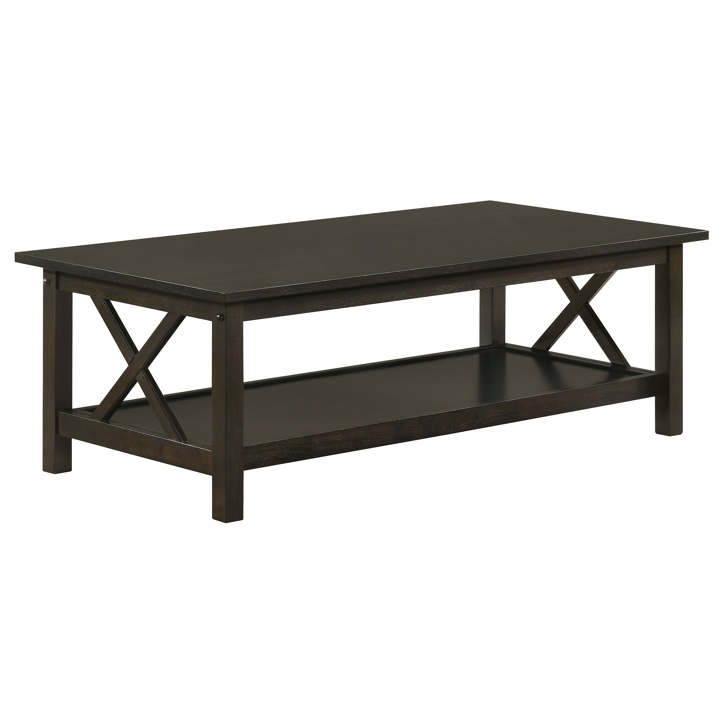 Rachelle 3-piece Rectangular Coffee Table Set Deep Merlot-CoasterEssence