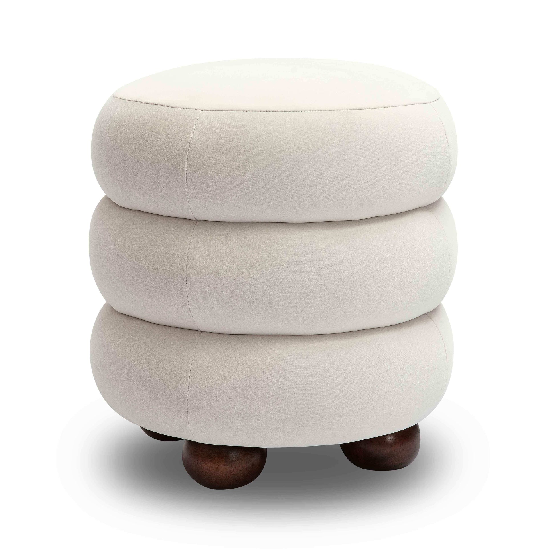 Stefanie - Velvet Ottoman - Best Buy Furniture
