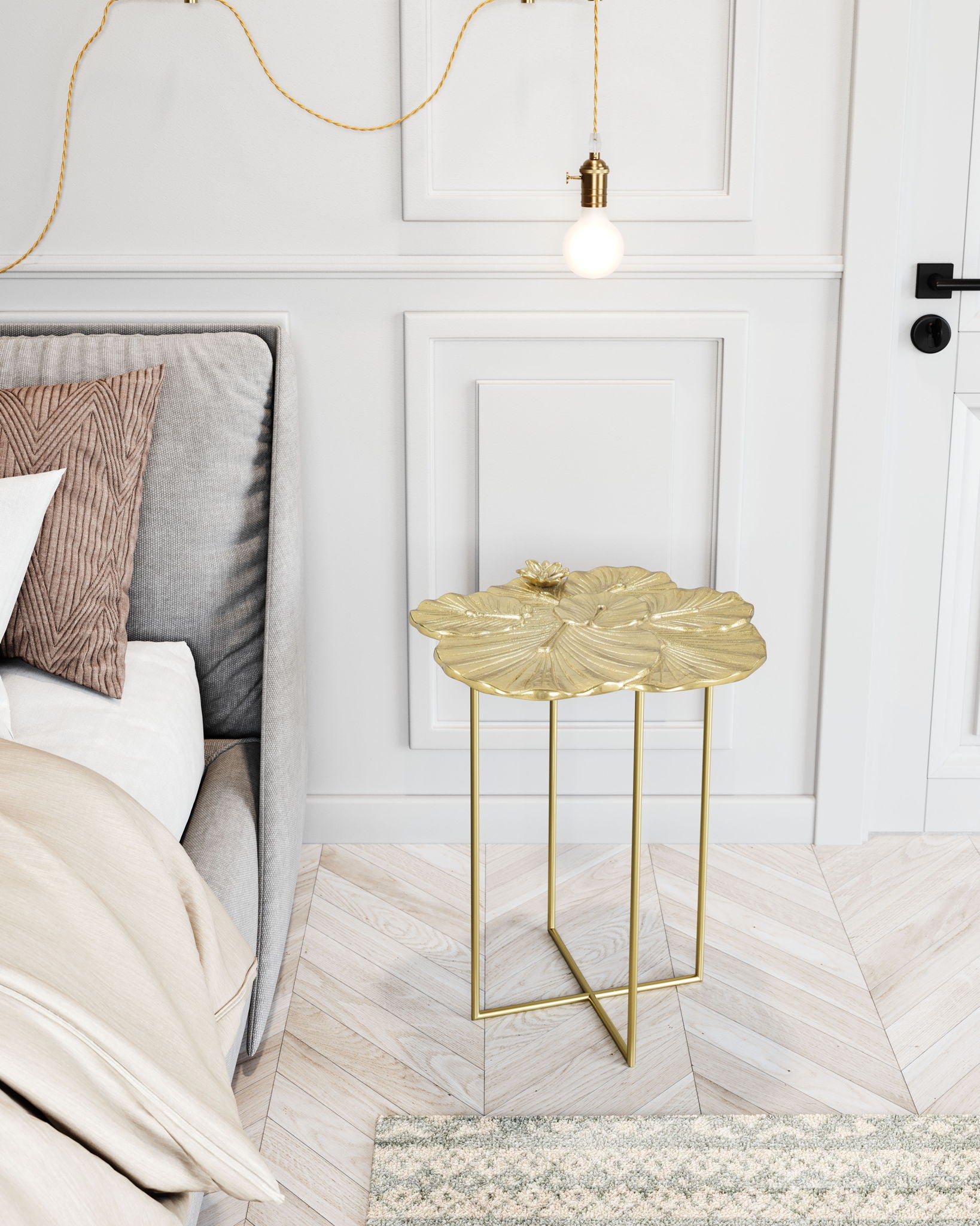 Lotus - Side Table - Gold