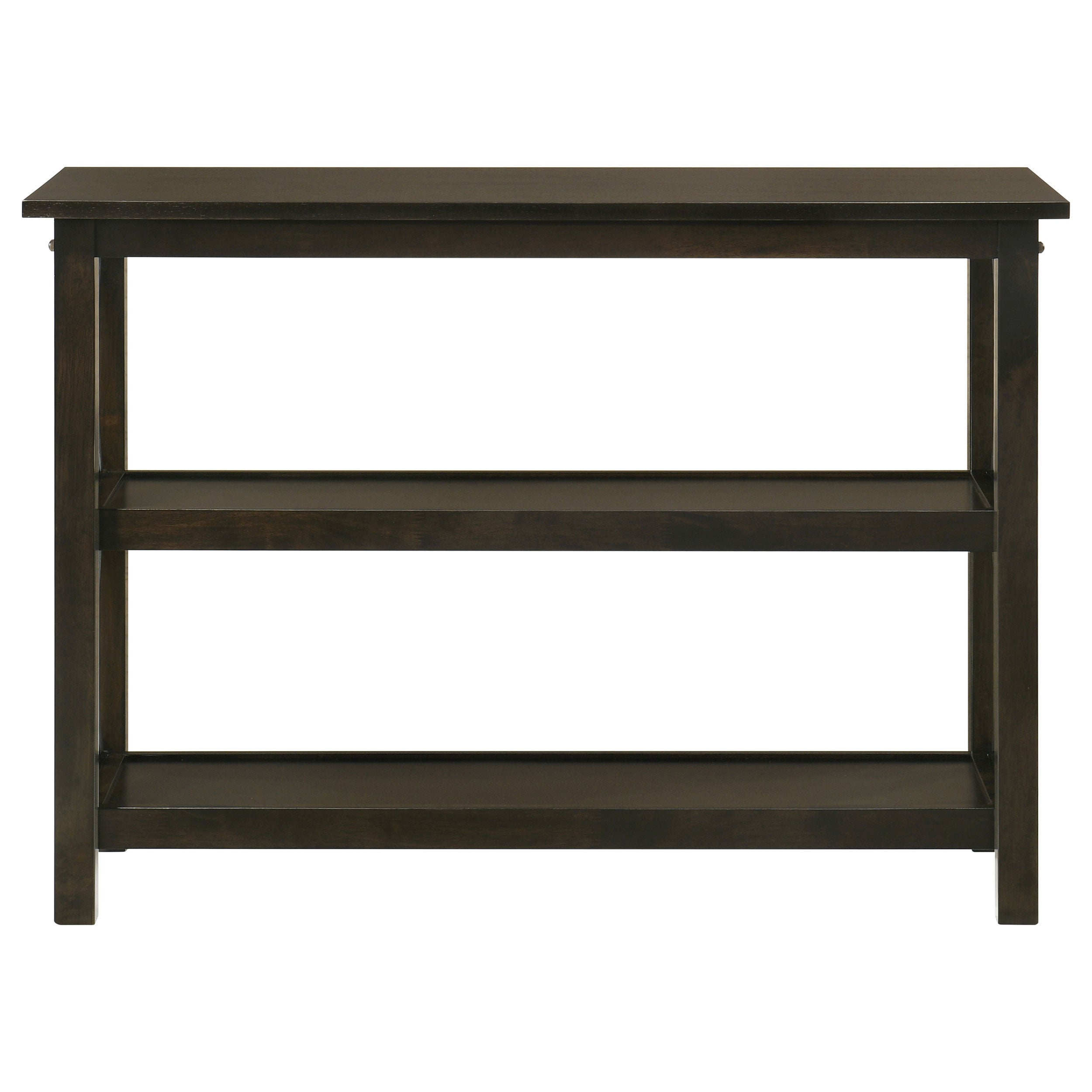 Rachelle 2-shelf Wood Entryway Console Table Deep Merlot-CoasterEssence
