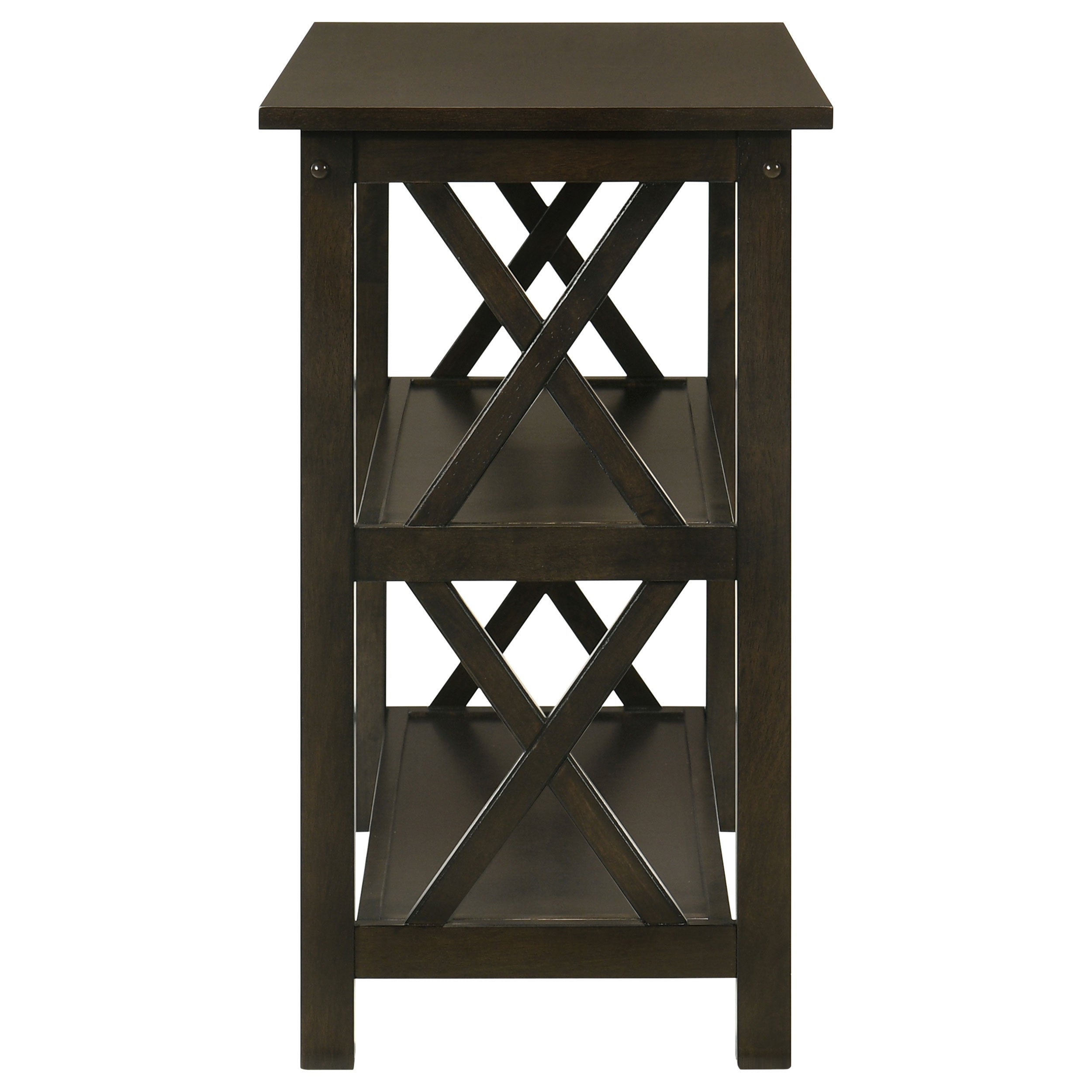 Rachelle 2-shelf Wood Entryway Console Table Deep Merlot-CoasterEssence