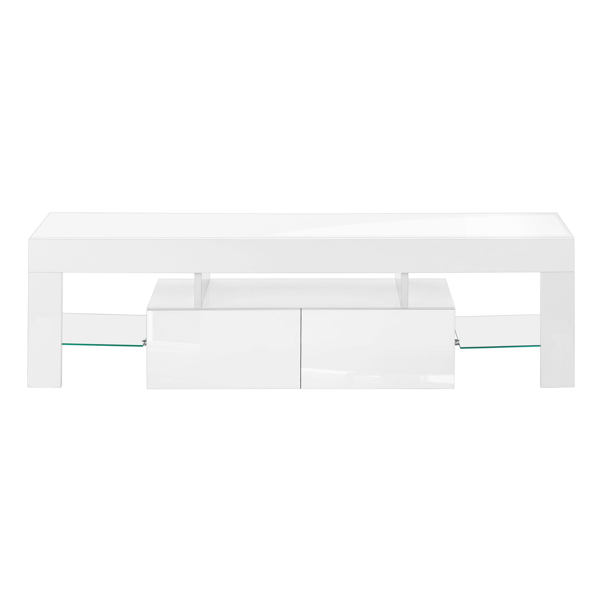 TV Stand, Console, Media Entertainment Center, Storage Cabinet, Glossy Contemporary & Modern - White - Best Buy Furniture