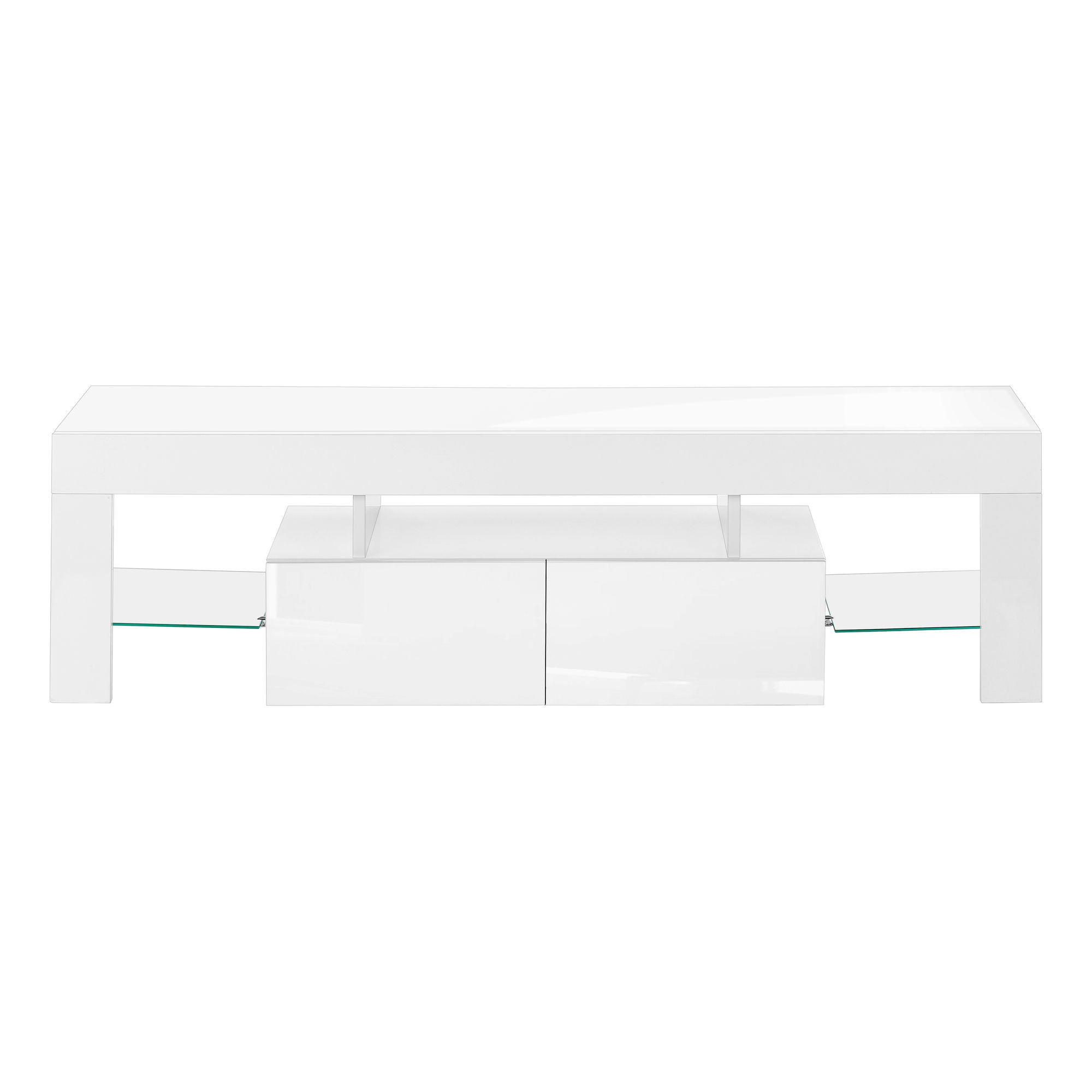 TV Stand, Console, Media Entertainment Center, Storage Cabinet, Glossy Contemporary & Modern - White - Best Buy Furniture