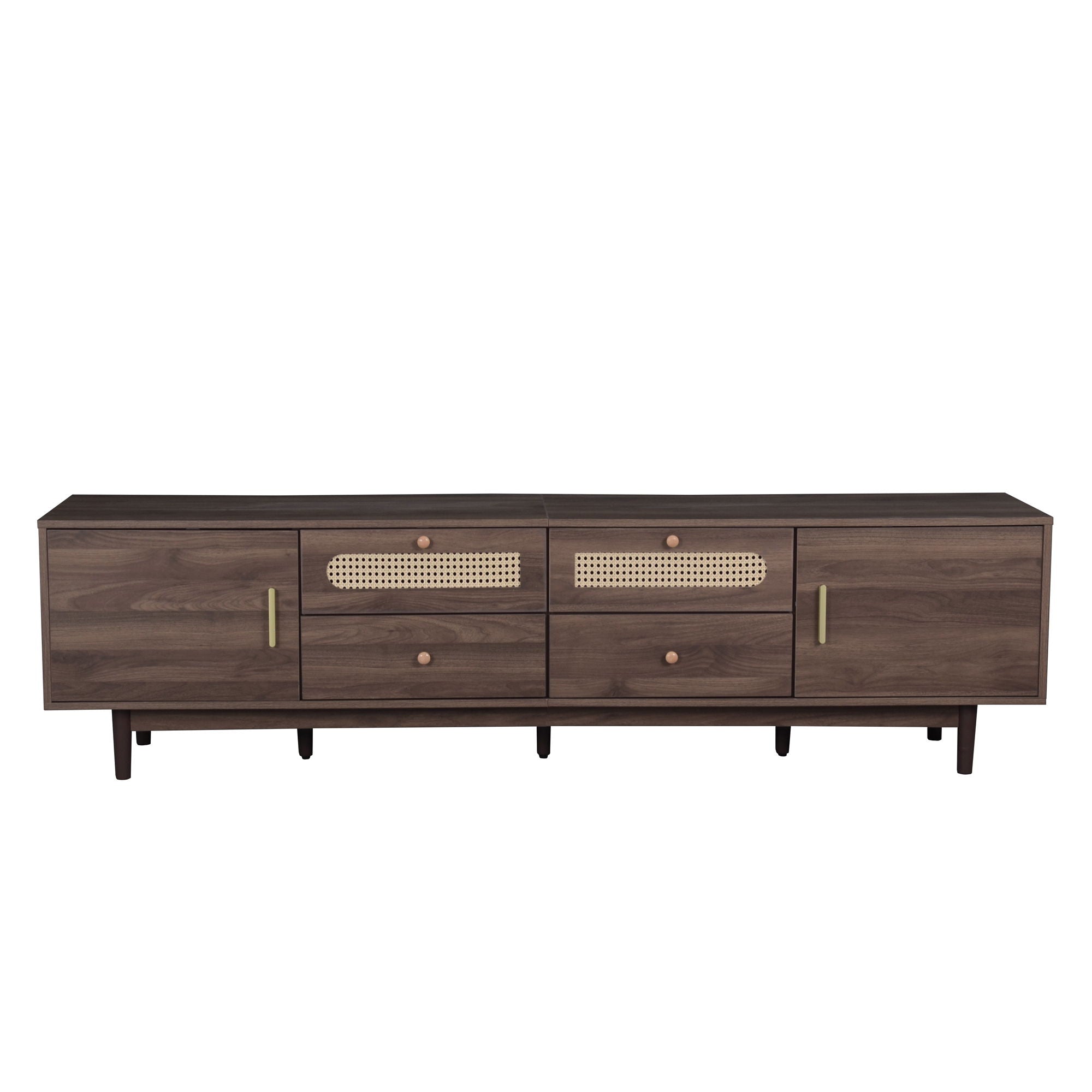 TV Stand With Drawers, Accent Entertainment Center For Living Room - Dark Brown