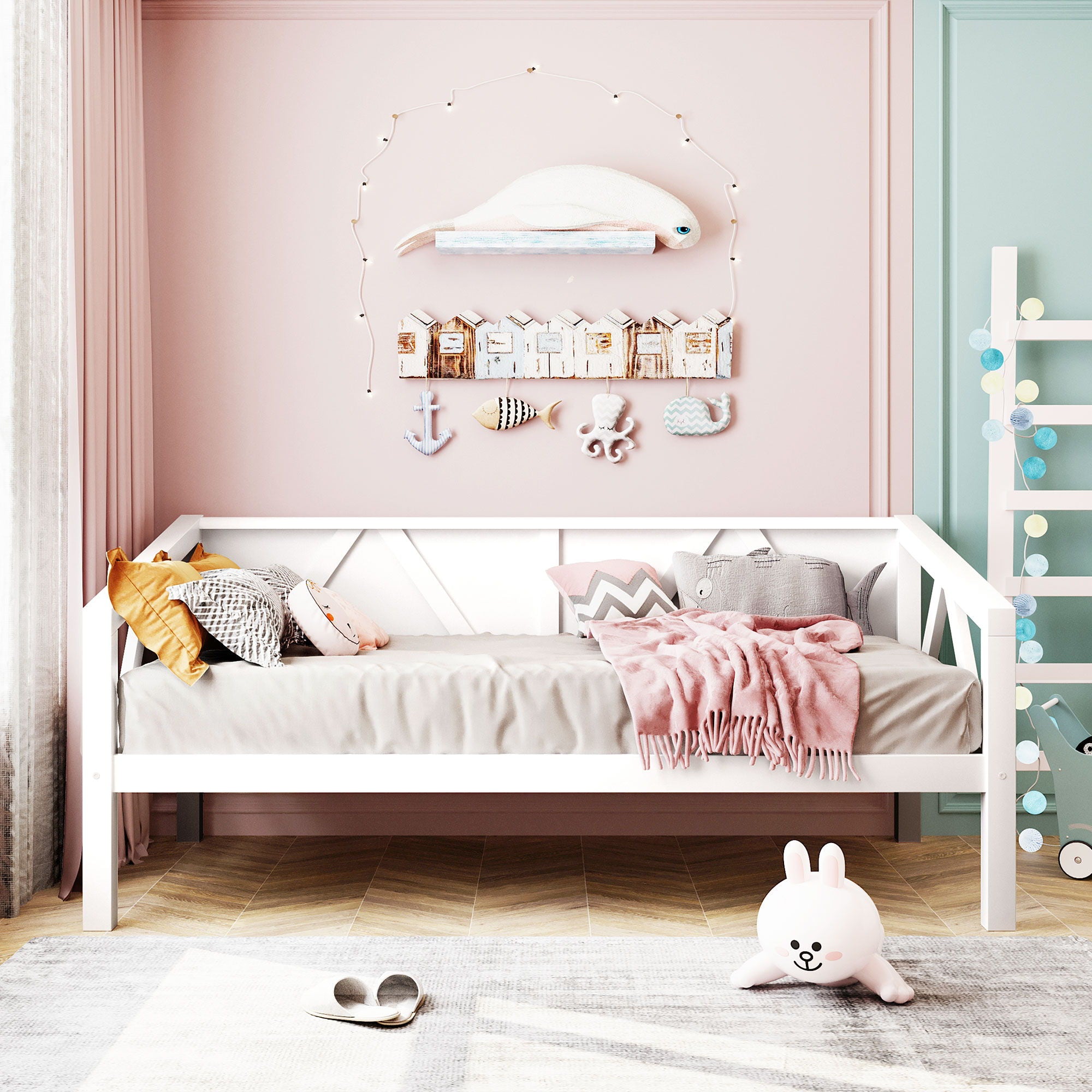 Elegant Design Daybed With Slat Support
