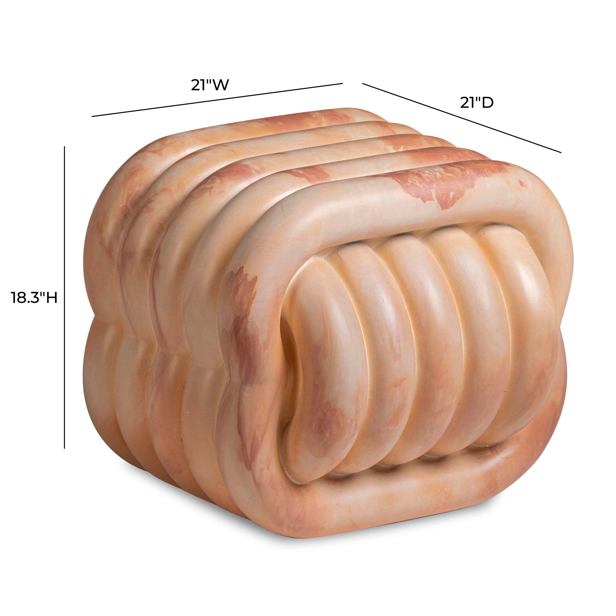 Love Knot - Faux Marble Indoor / Outdoor Accent Stool