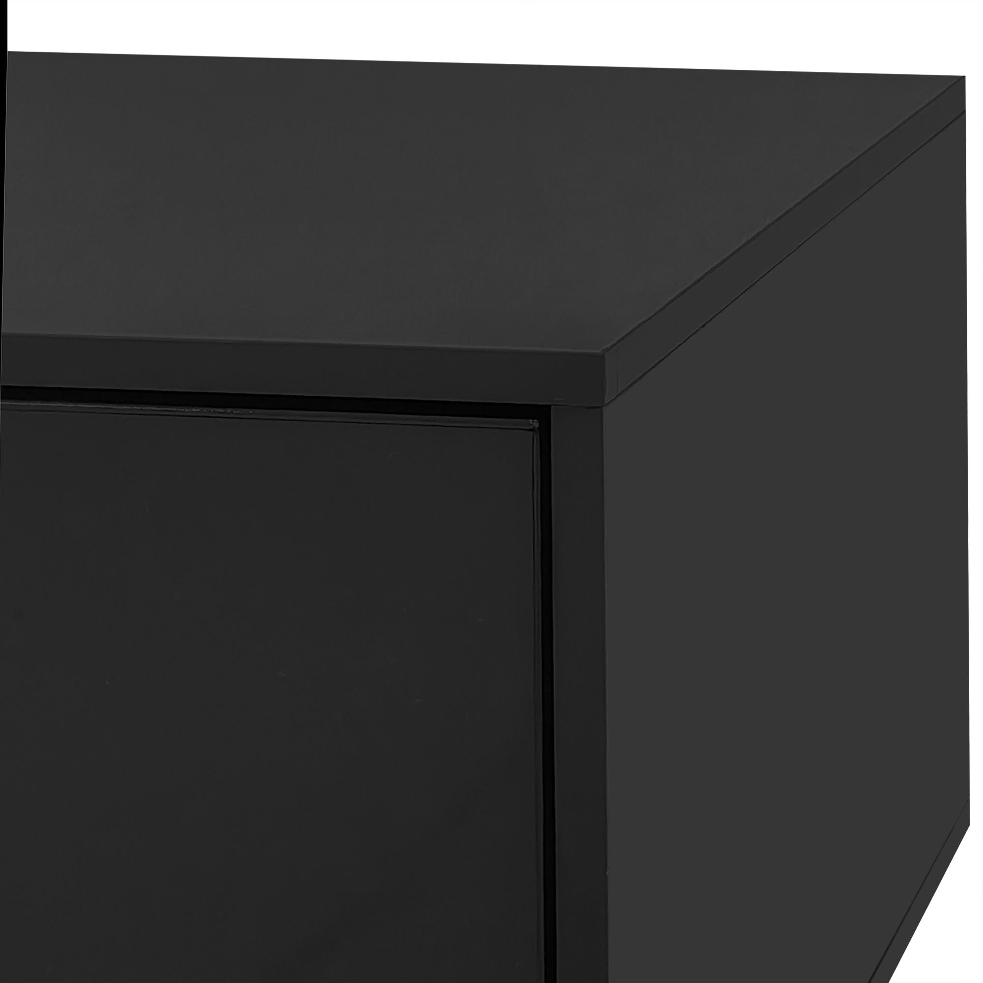 Modern High Glossy Rectangle Coffee Table With 16 Color LED Lights For Living Room