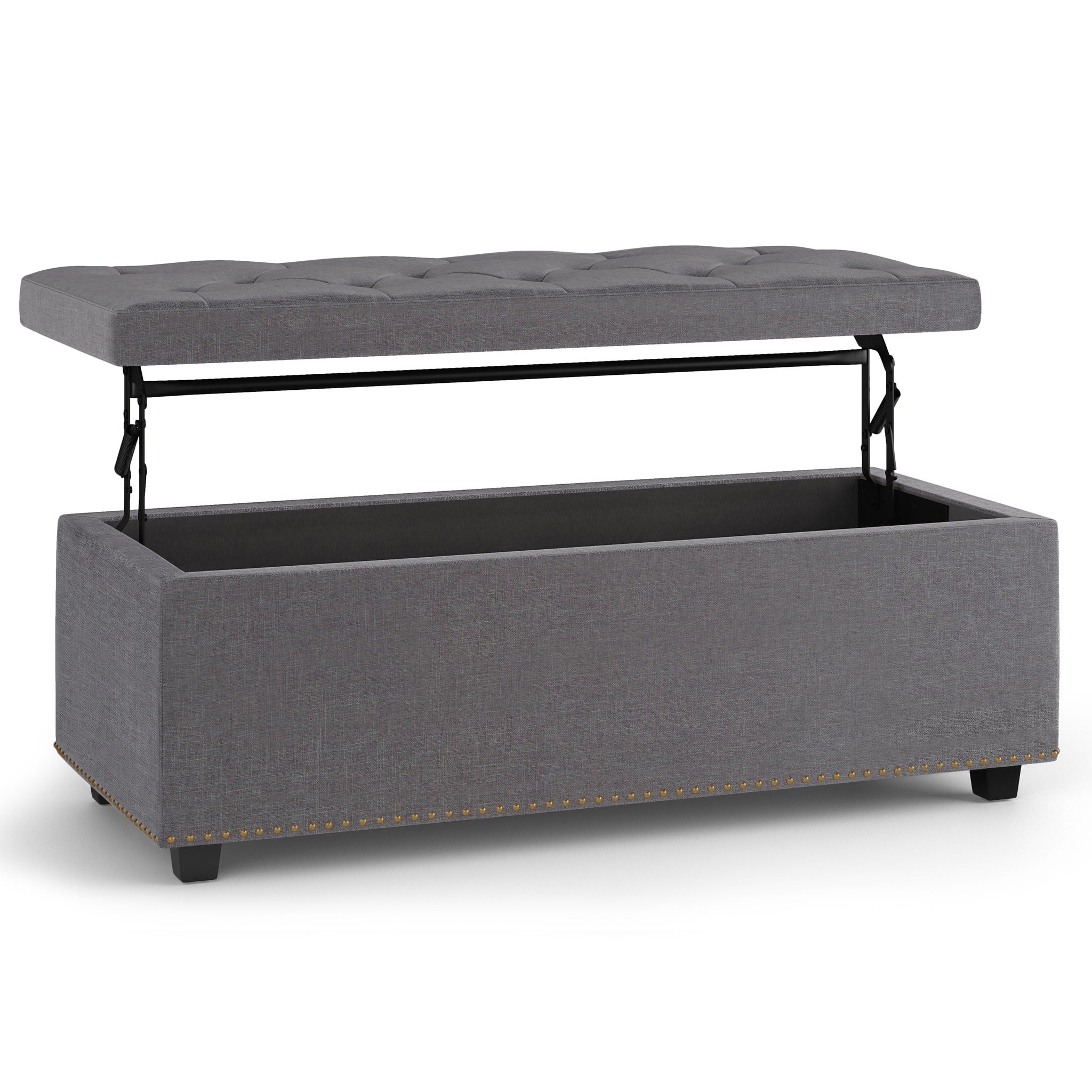 Hamilton - Upholstered Lift Top Rectangular Storage Ottoman - Best Buy Furniture