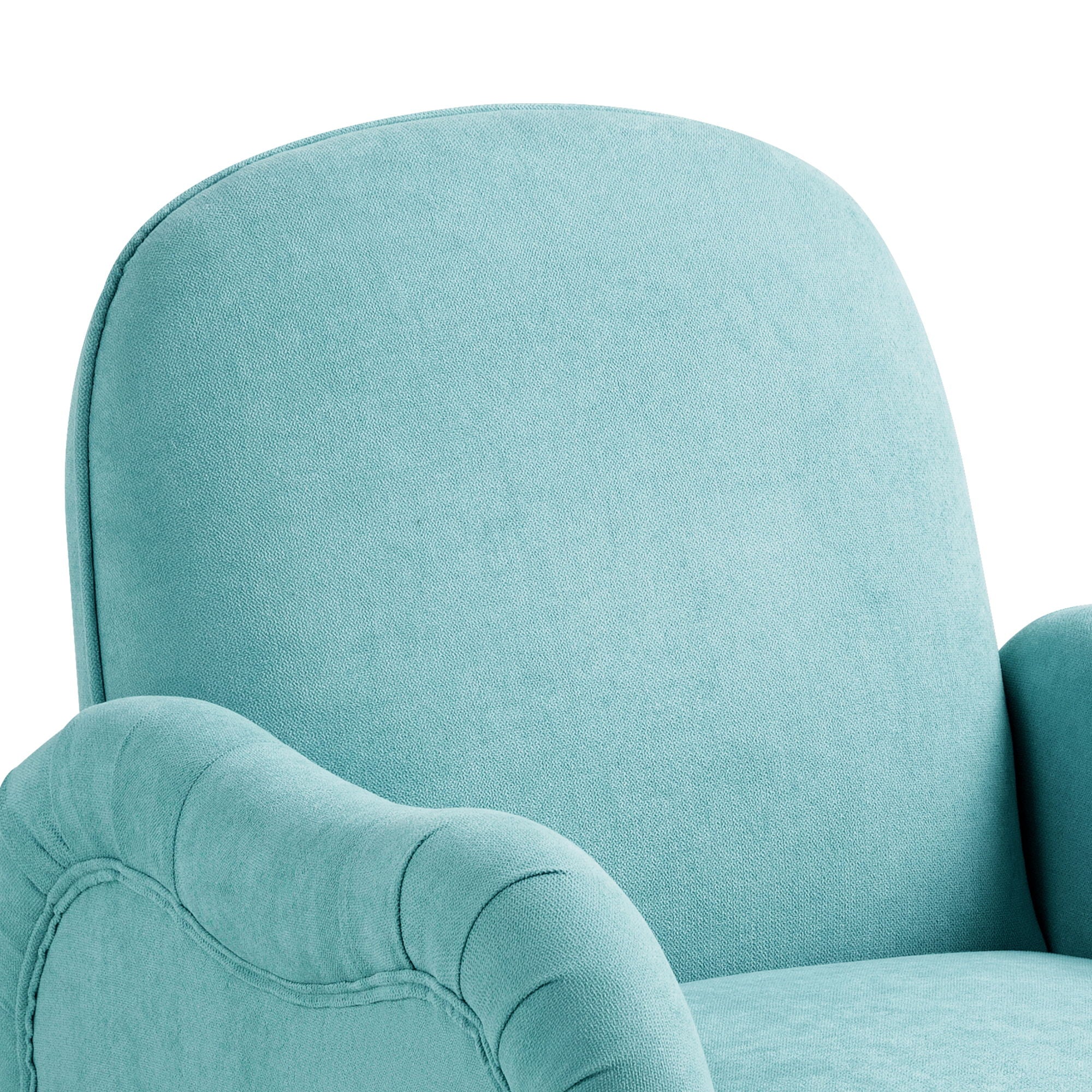 Modern Accent Chair With Metal Legs, Snowflake Fabric Armchair