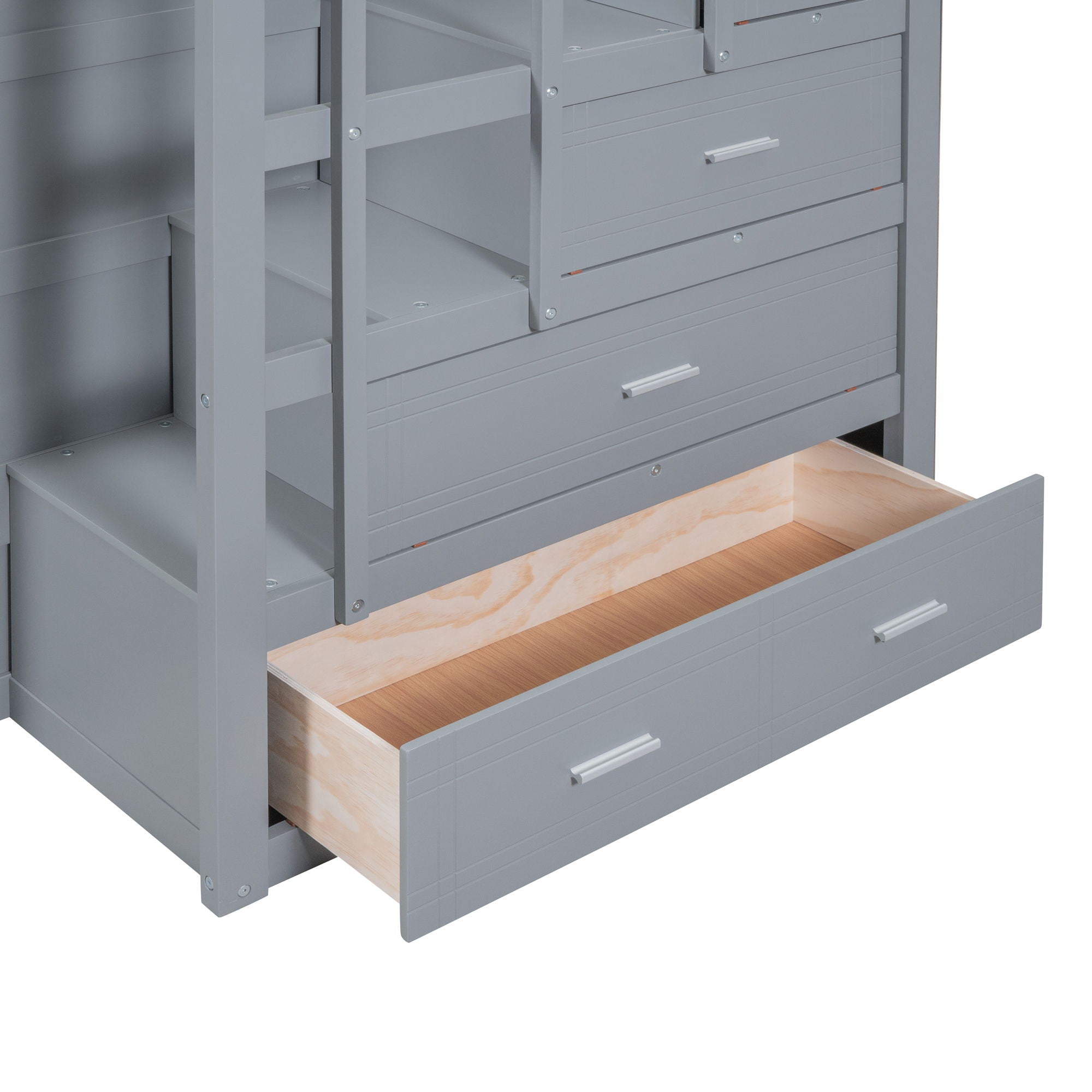Bunk Bed With Twin Size Trundle And Staircase