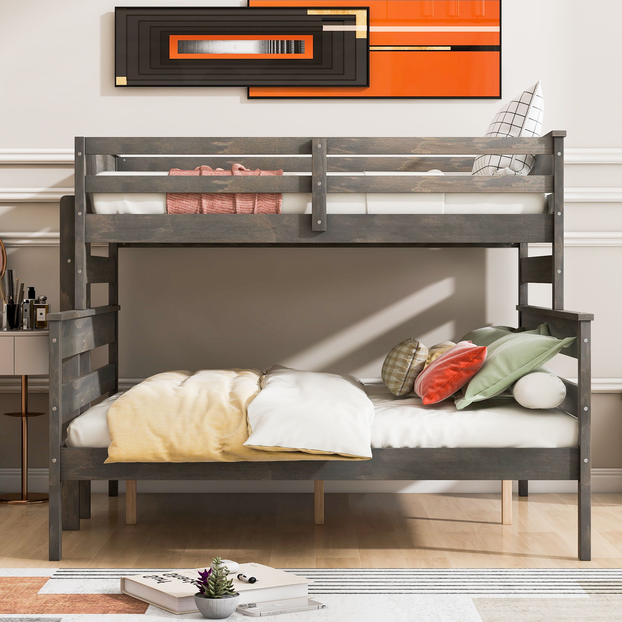 Detachable Design Bunk Bed With Ladder