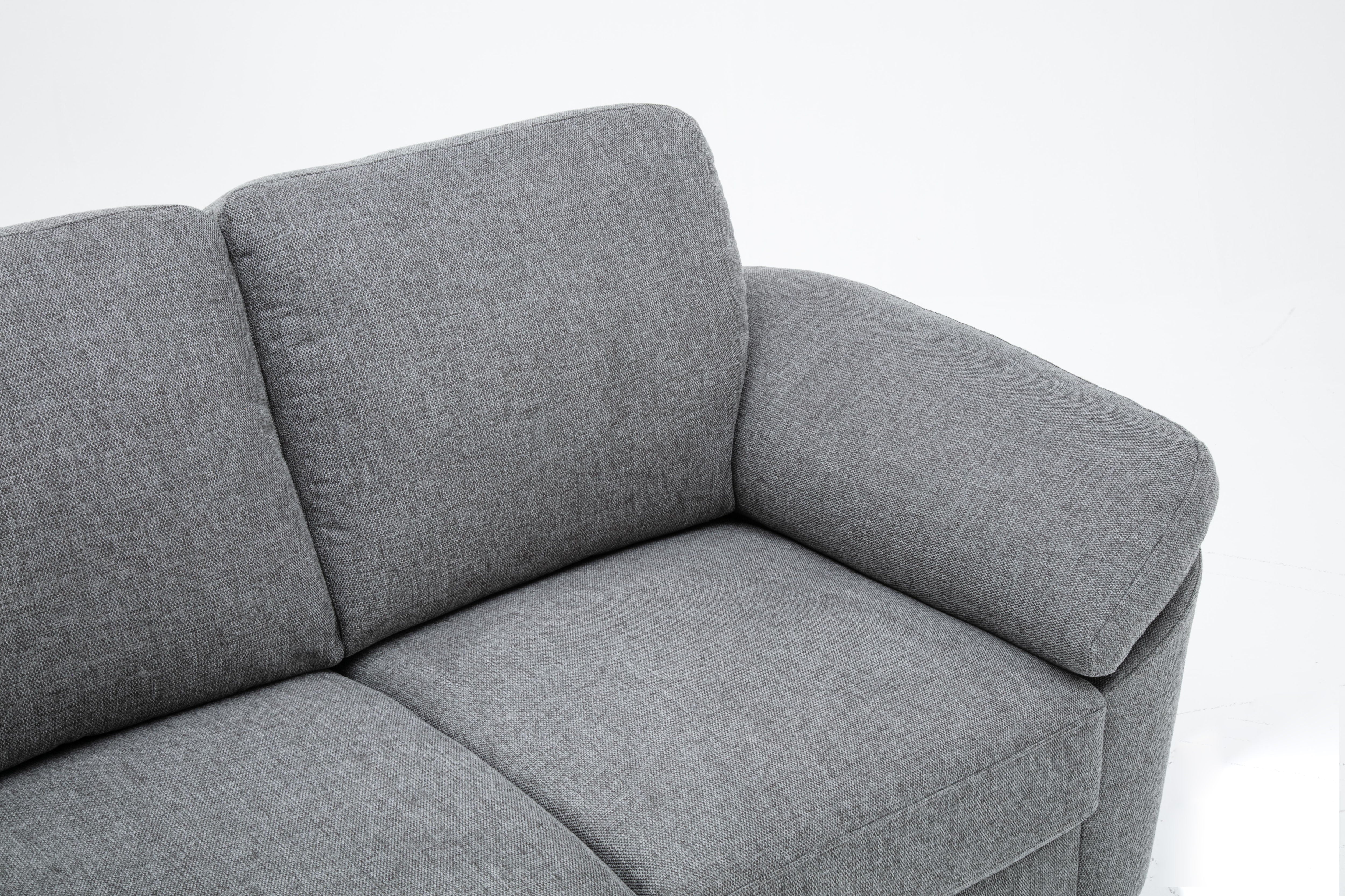 Villanelle - Loveseat With Chrome Finish Legs - Light Gray - Best Buy Furniture