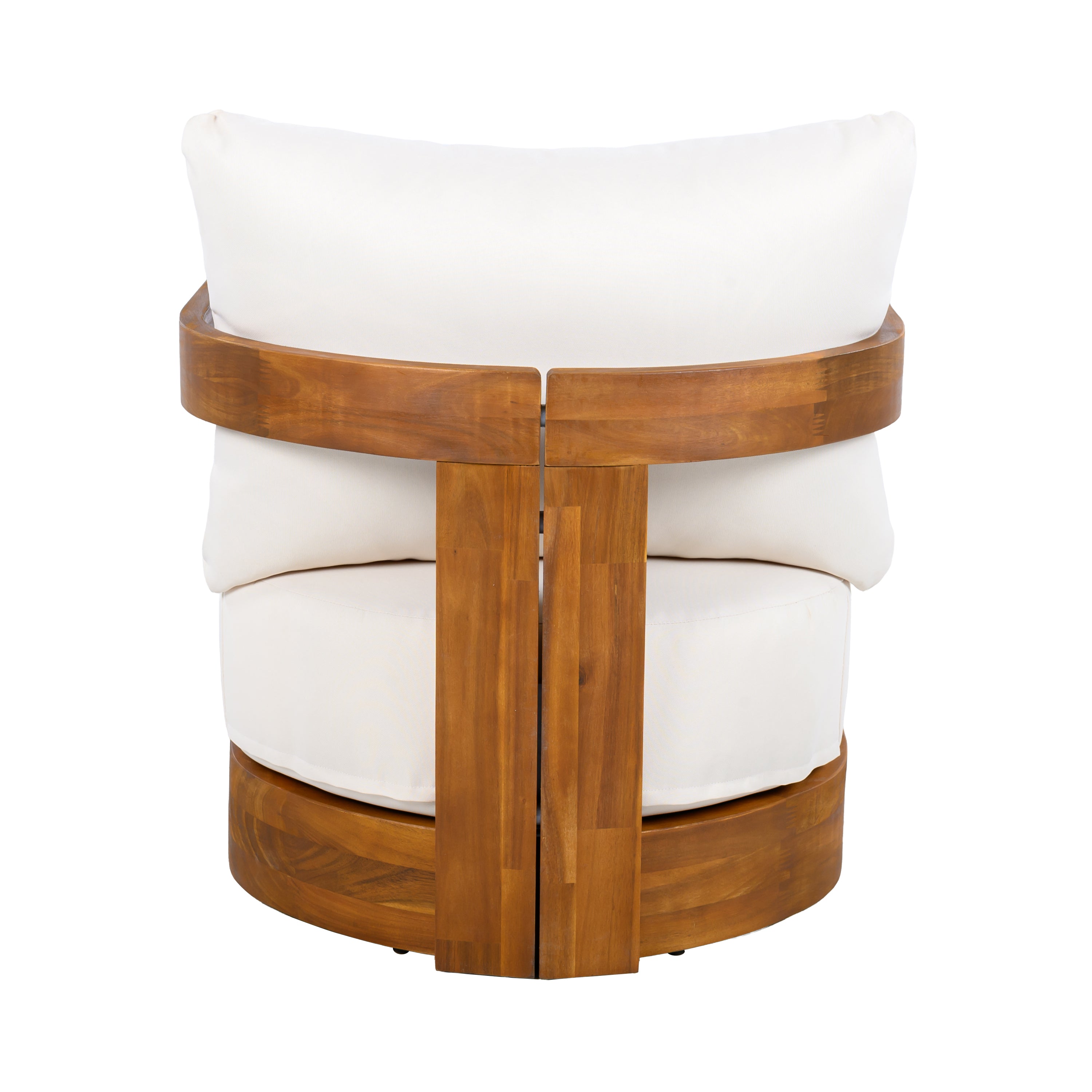 Set of 2 Premium Acacia Wood Outdoor Club Chairs